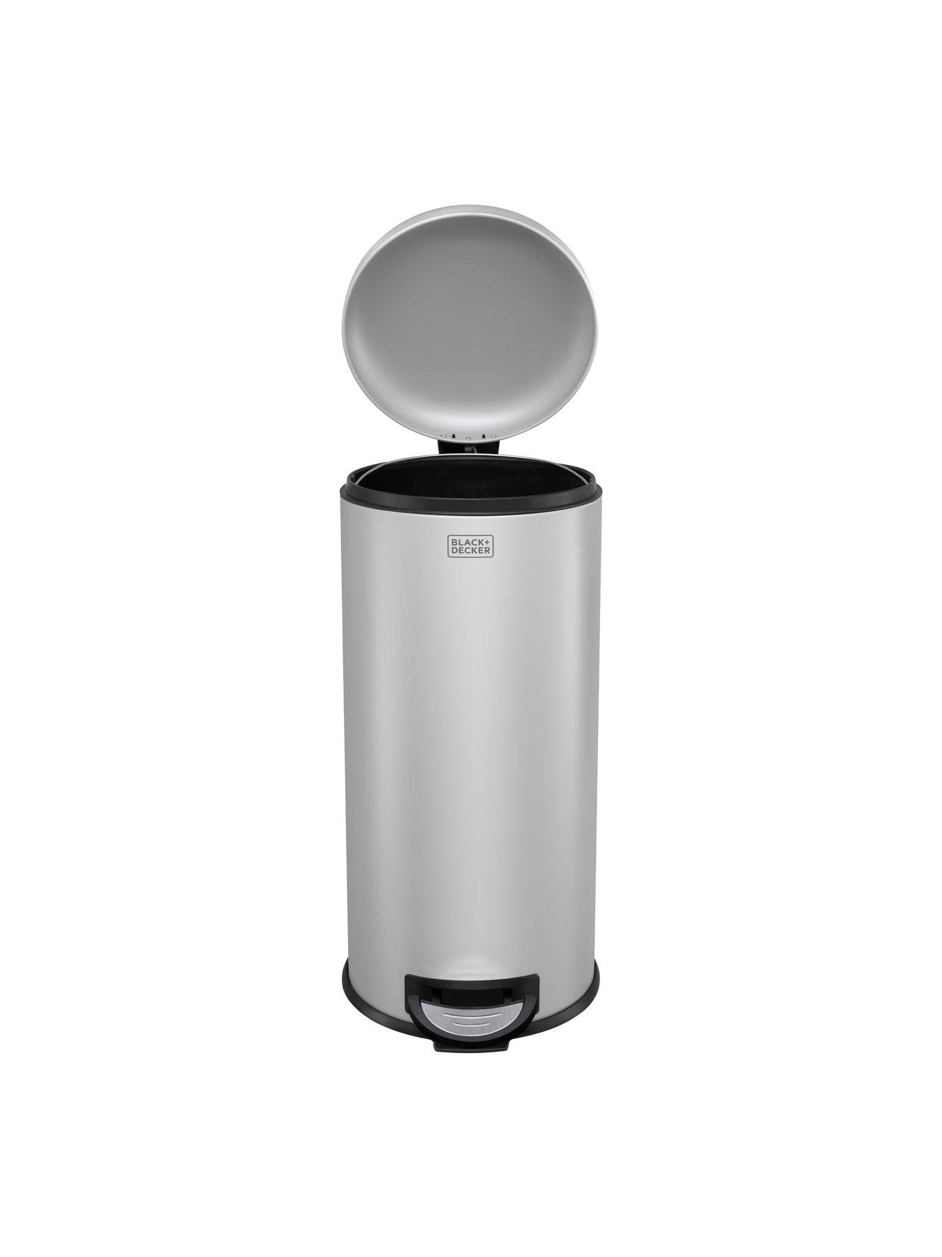 Image 5 of 7 of Black & Decker B+d 30l Dome Lid Pedal Bin - Grey
