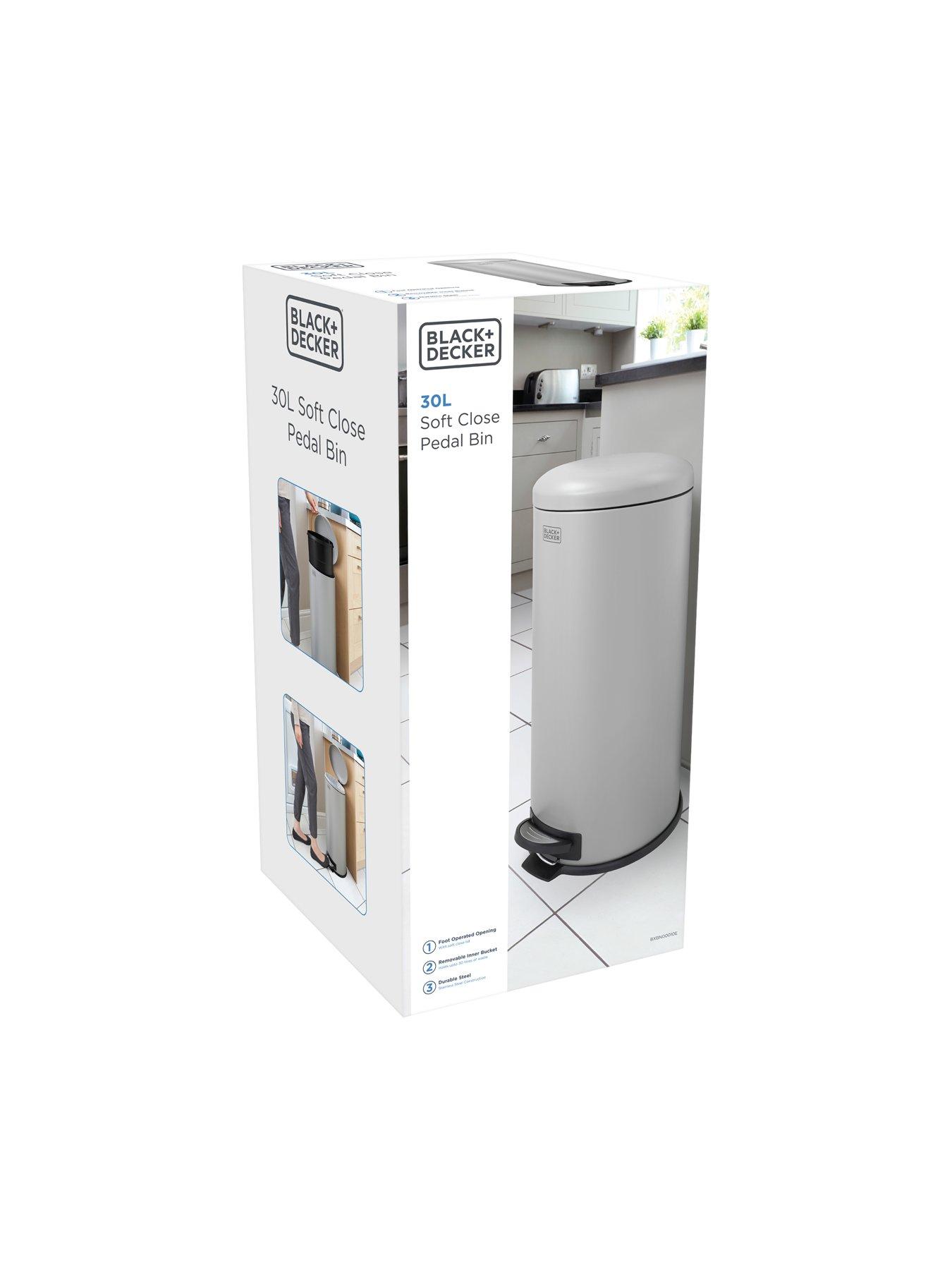Image 7 of 7 of Black & Decker B+d 30l Dome Lid Pedal Bin - Grey
