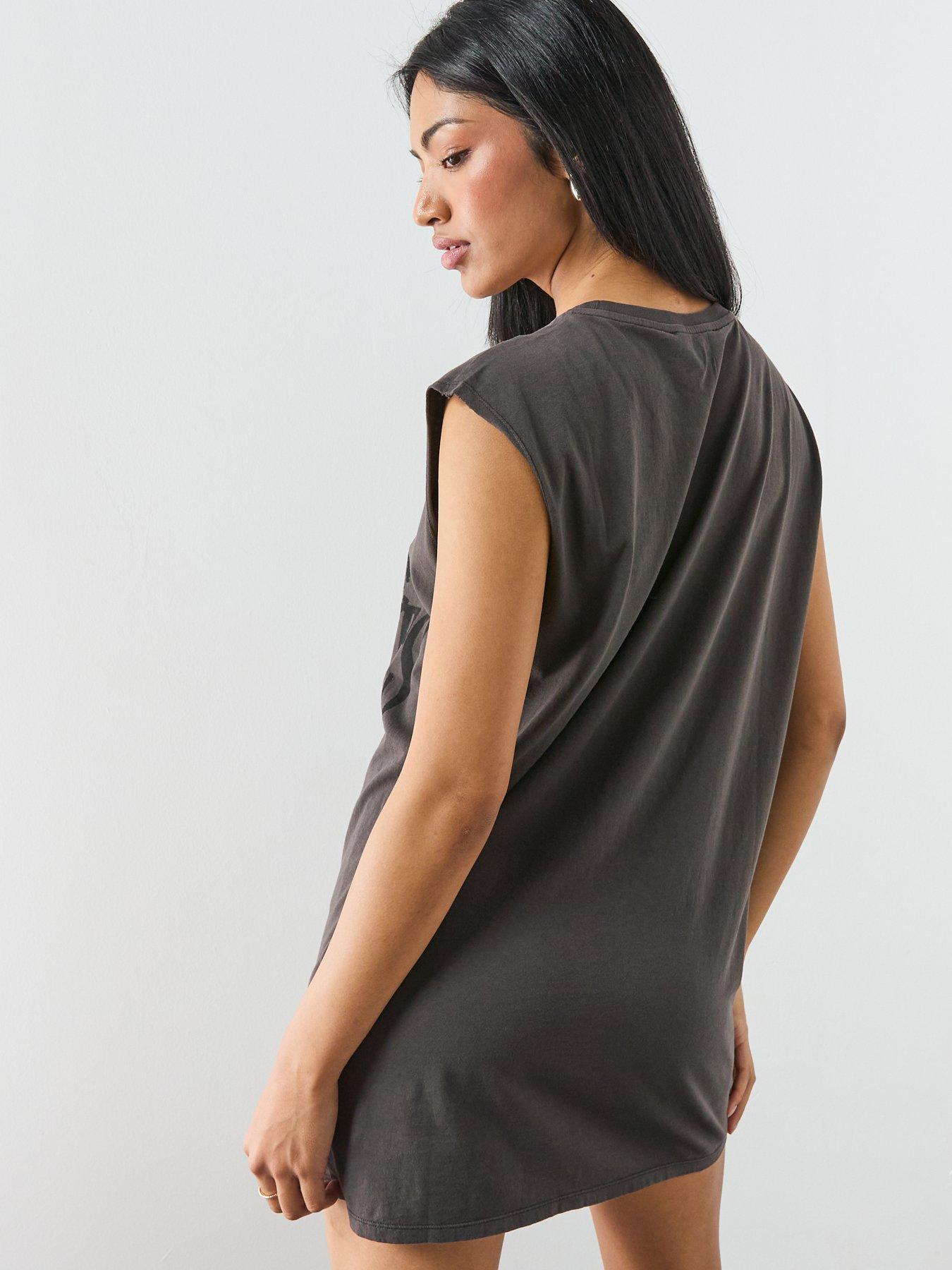 Image 2 of 6 of AllSaints Wild Brooke Dress - Grey