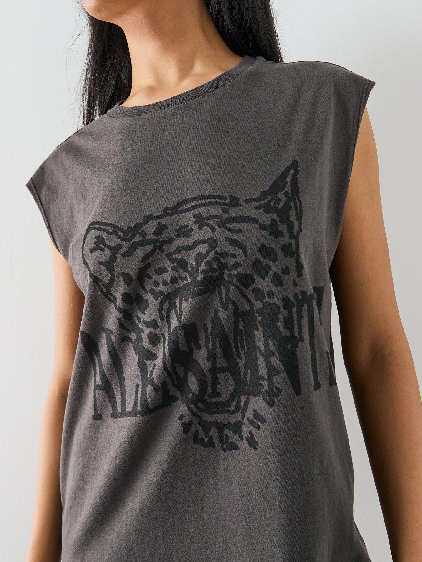 Image 4 of 6 of AllSaints Wild Brooke Dress - Grey