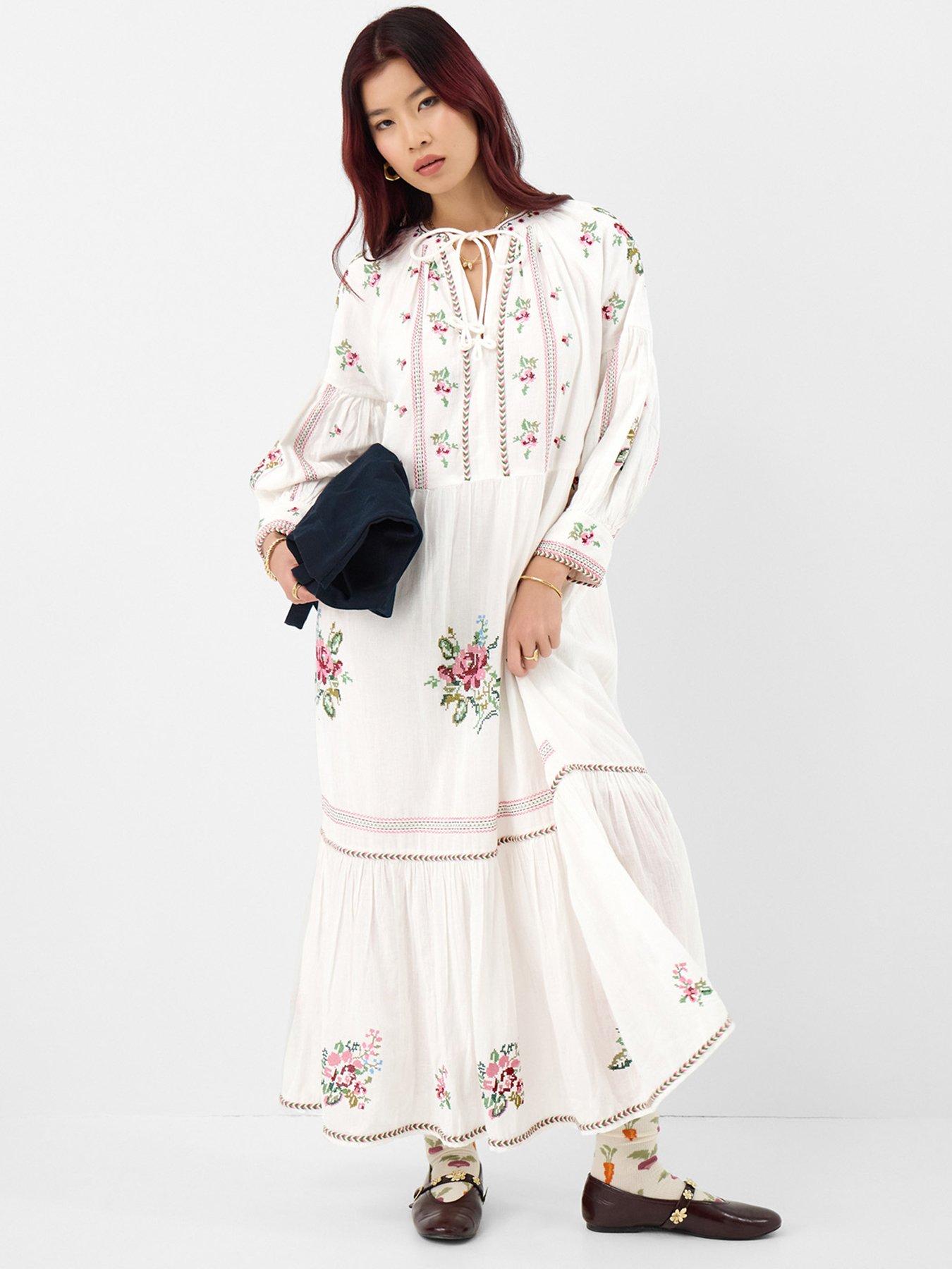 Accessorize Floral Embroidered Maxi Dress