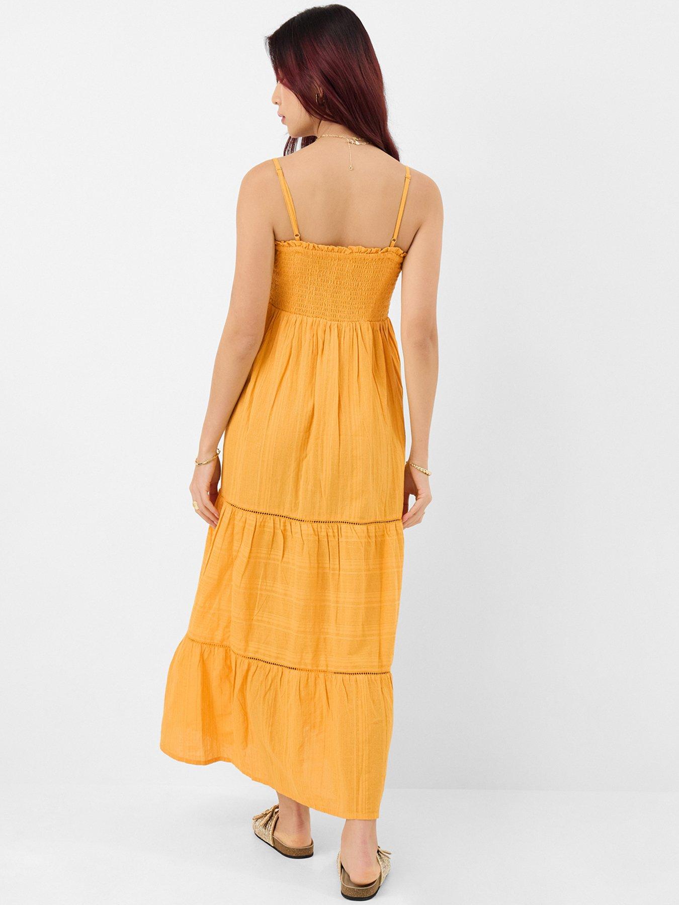 Image 2 of 4 of Accessorize Shimmer Smocked Midi Dress
