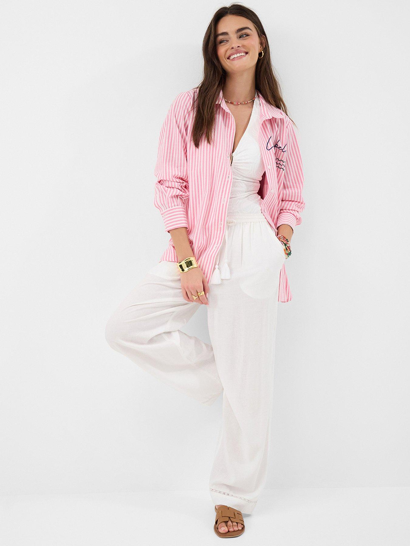 Image 3 of 5 of Accessorize Ciao Bella Embroidered Stripe Shirt