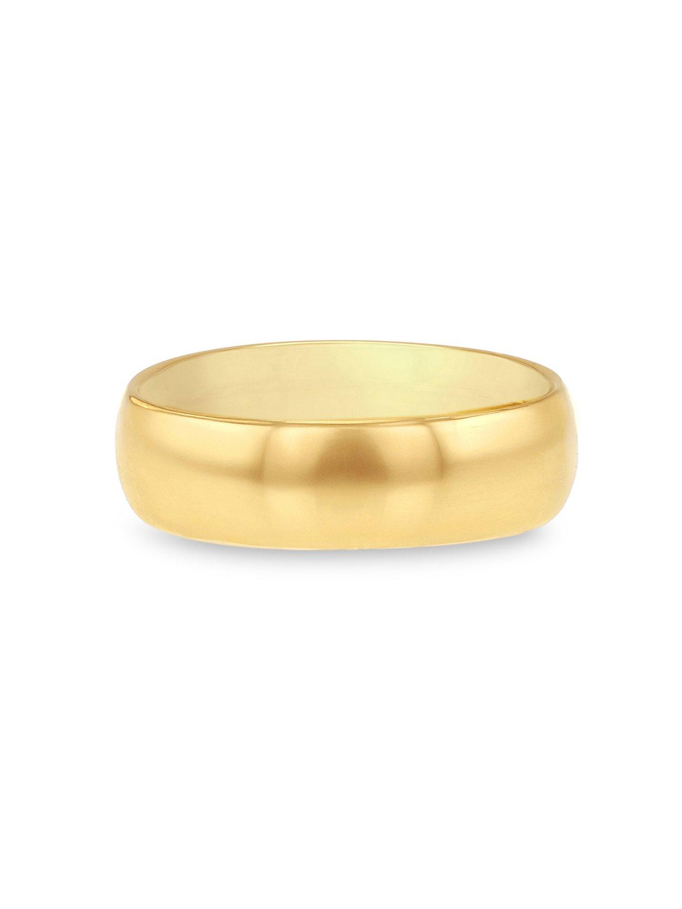 Image 2 of 5 of The Love Collection 9ct Yellow Gold 6mm Comfort Fit Plain Wedding Band Ring