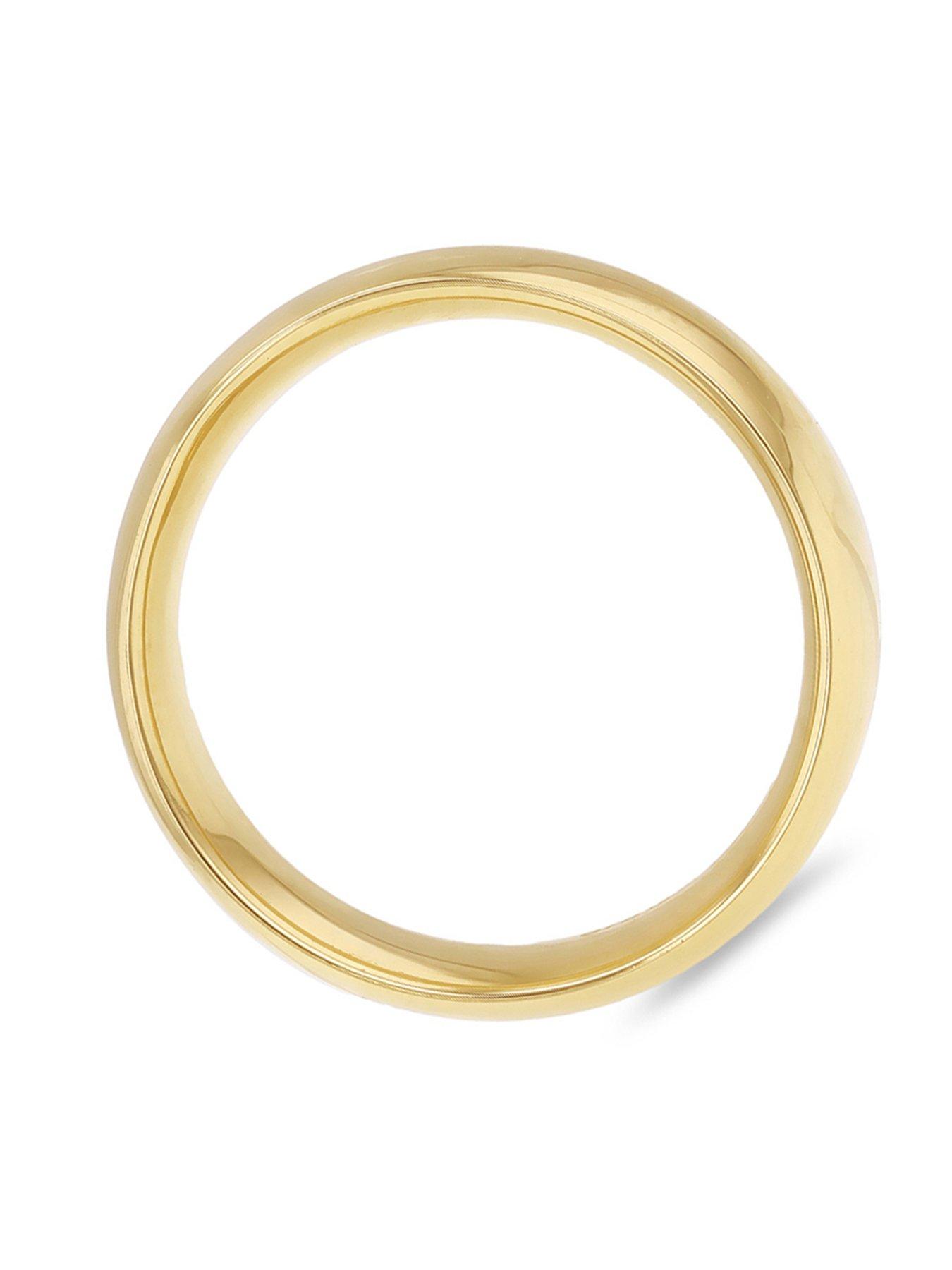 Image 3 of 5 of The Love Collection 9ct Yellow Gold 6mm Comfort Fit Plain Wedding Band Ring
