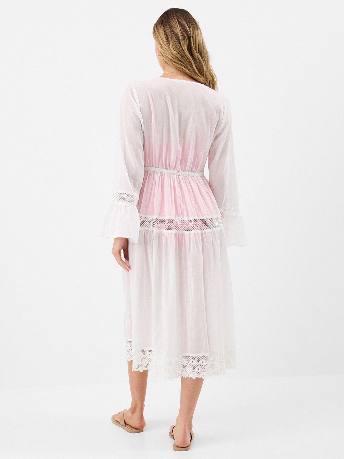 Image 2 of 5 of Accessorize Lace Midi Kaftan