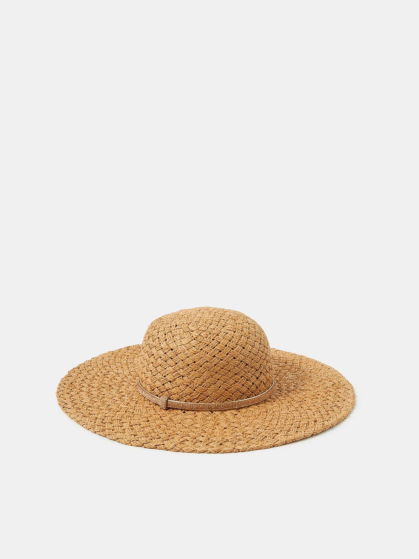 Image 3 of 4 of Accessorize Sparkle Floppy Straw Hat