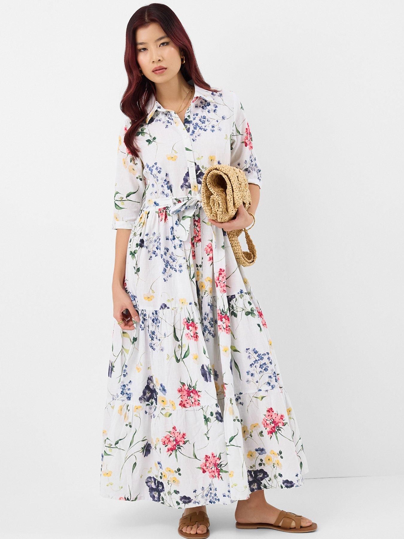 Accessorize Floral Print Belted Maxi Dress