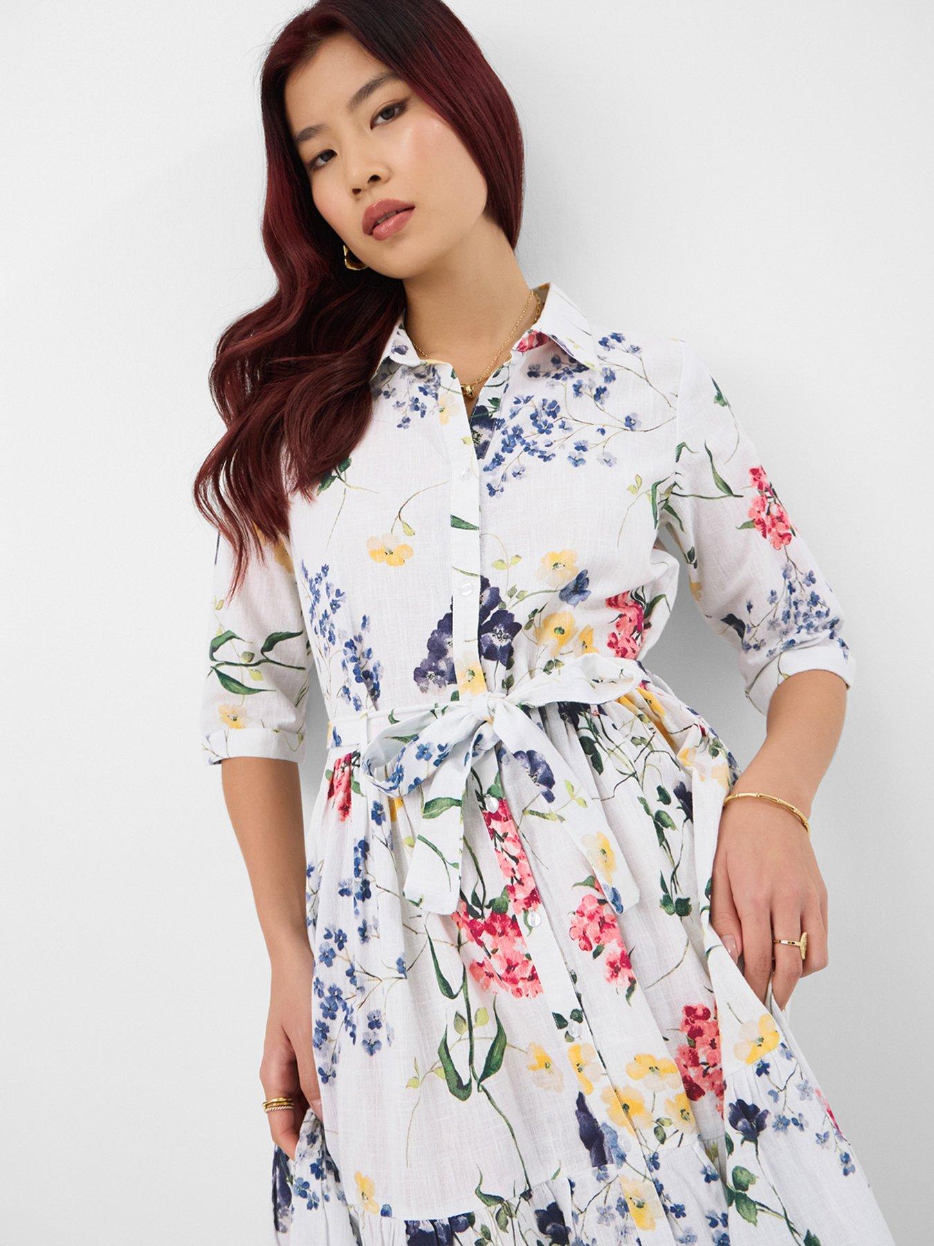 Image 3 of 4 of Accessorize Floral Print Belted Maxi Dress