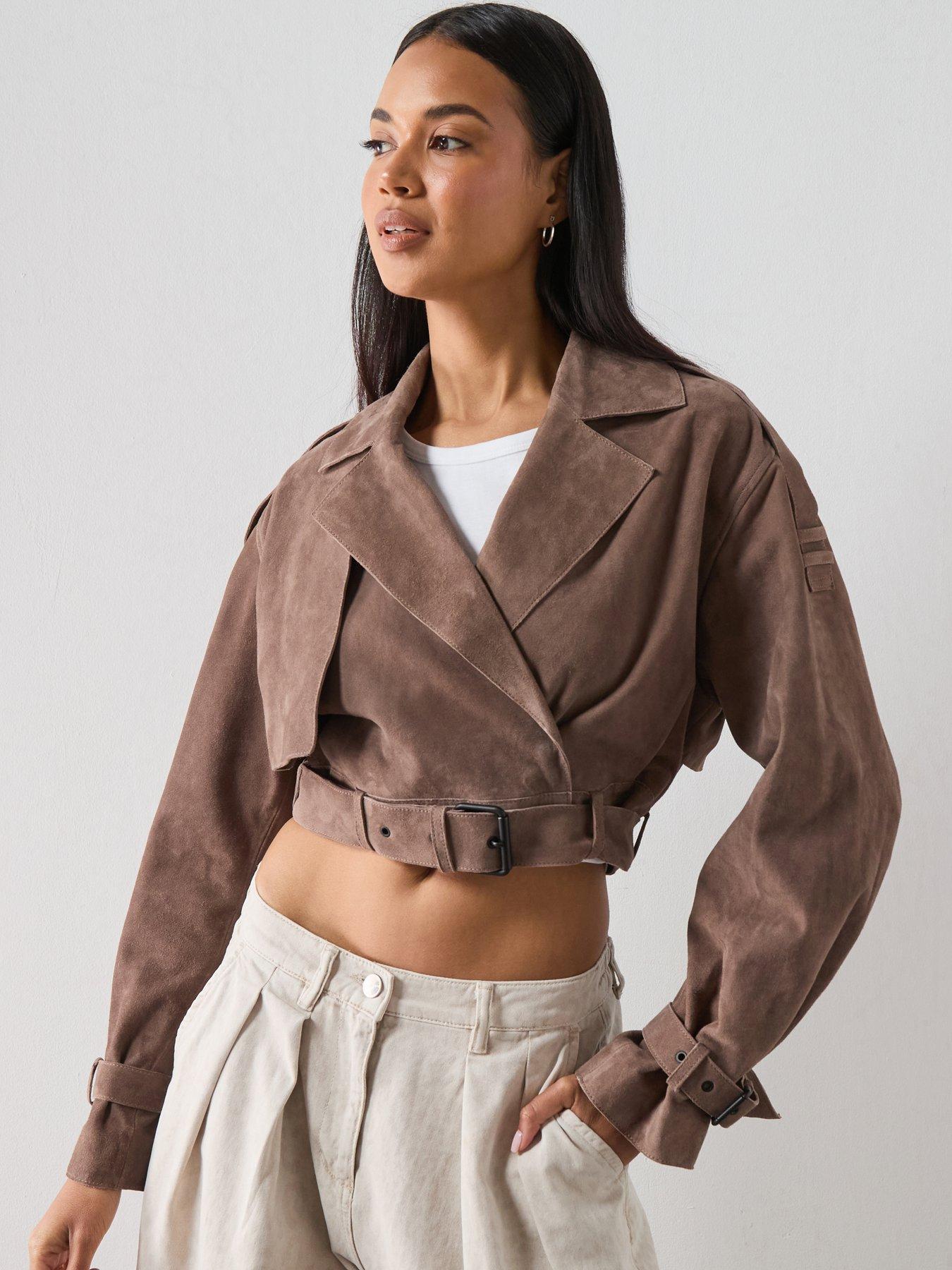 Image 1 of 6 of AllSaints Ophelia Suede Jacket