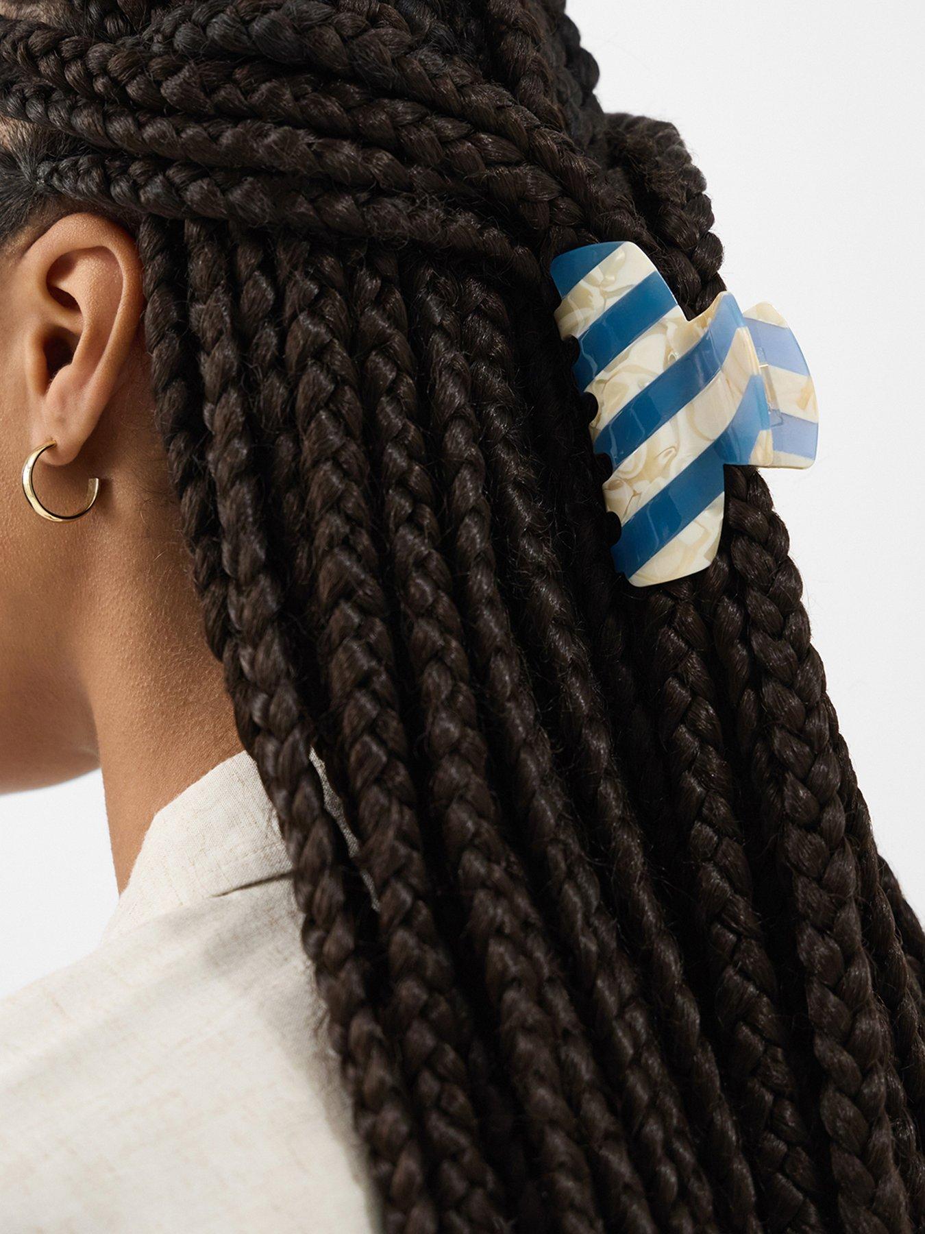 stillFront image of accessorize-stripe-marble-claw-clip