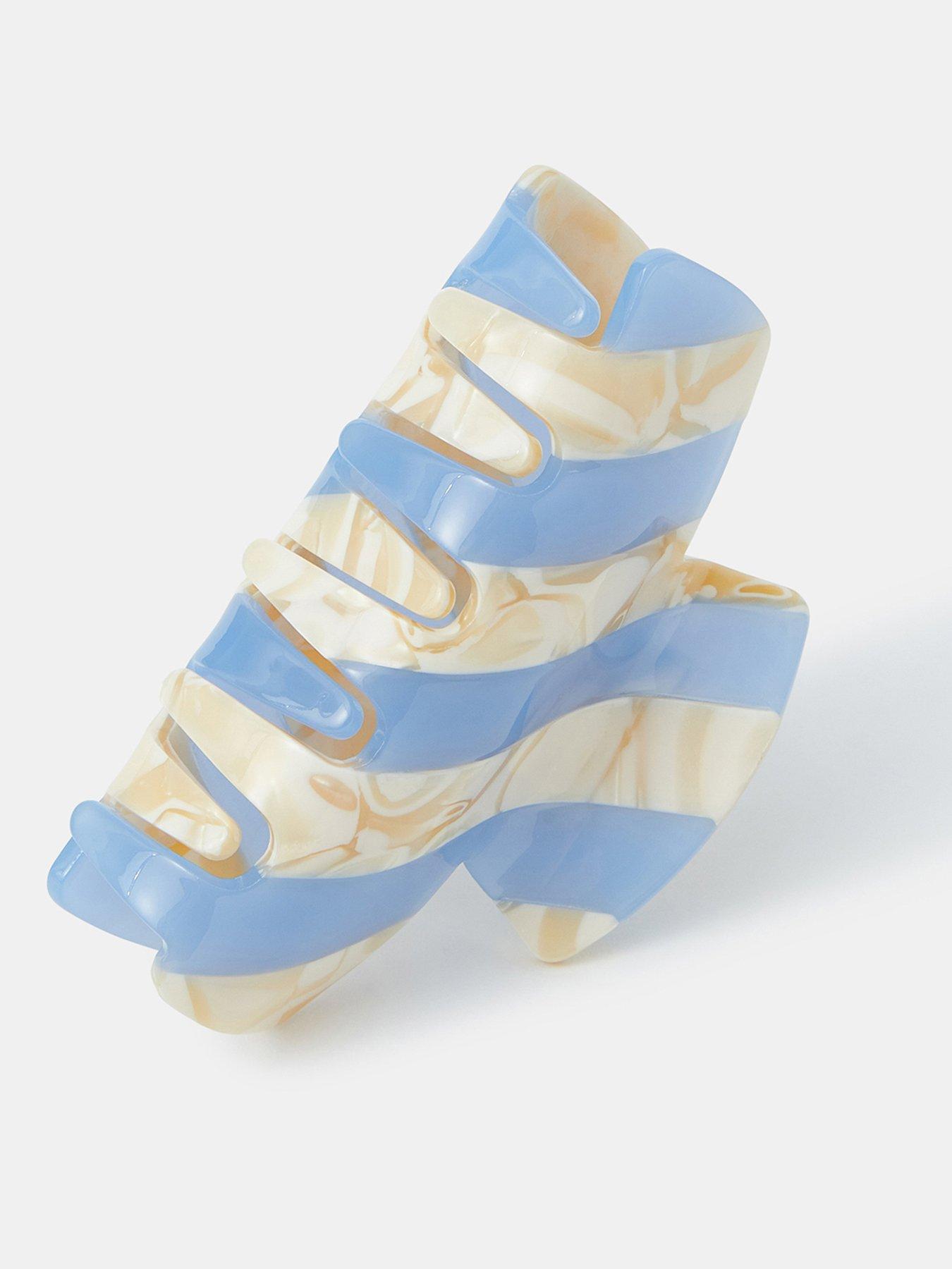  image of accessorize-stripe-marble-claw-clip