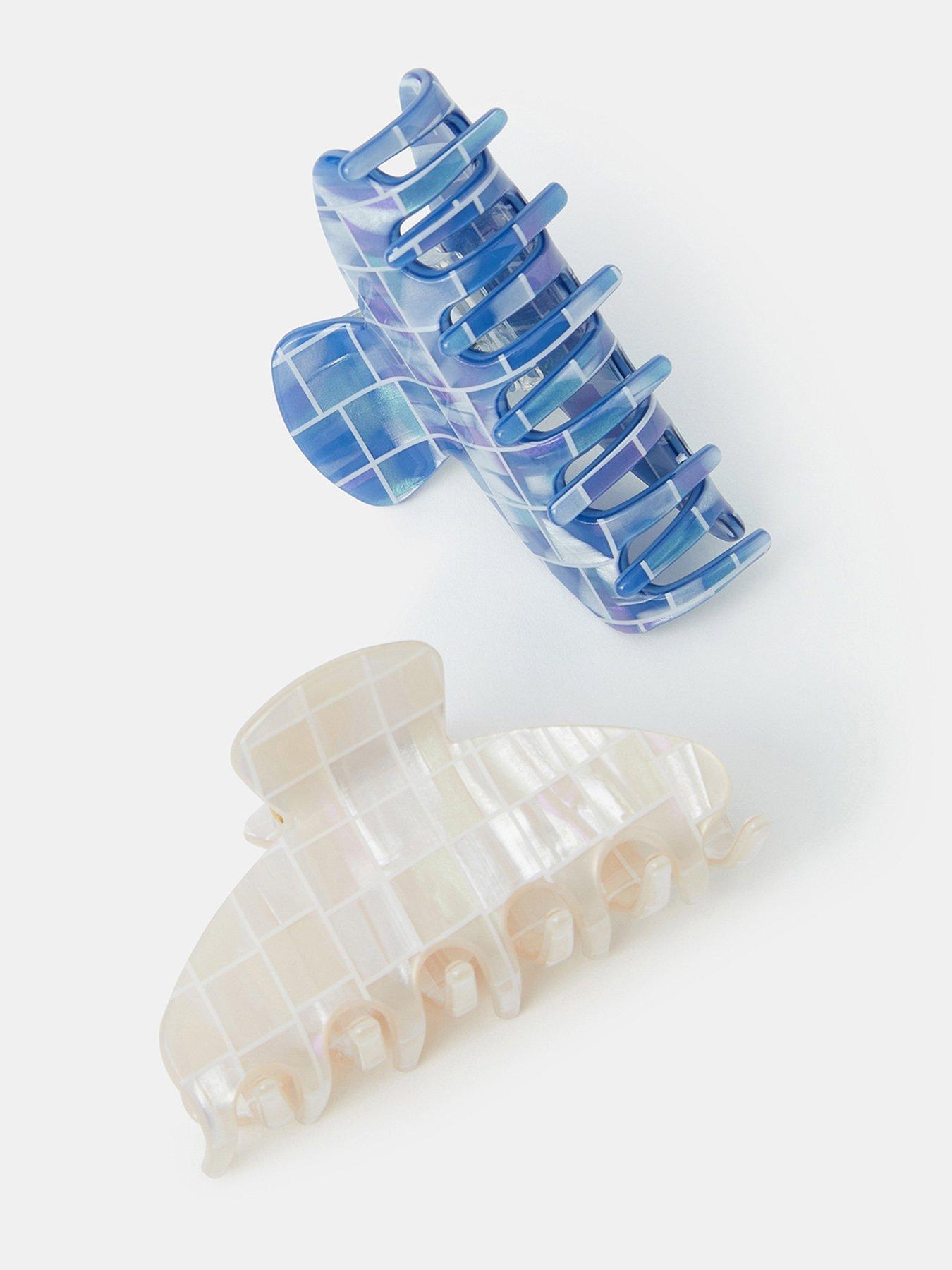  image of accessorize-2-pack-tile-resin-claw-clips
