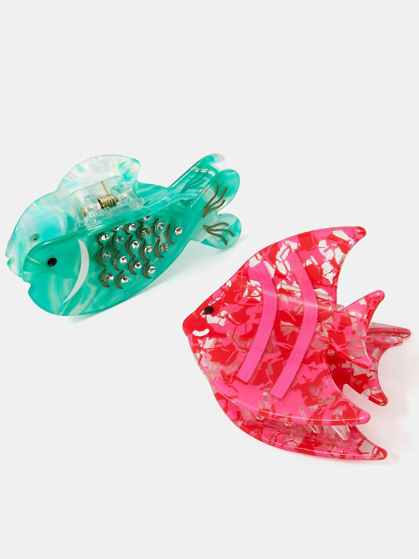  image of accessorize-2-pack-tropical-fish-claw-clips