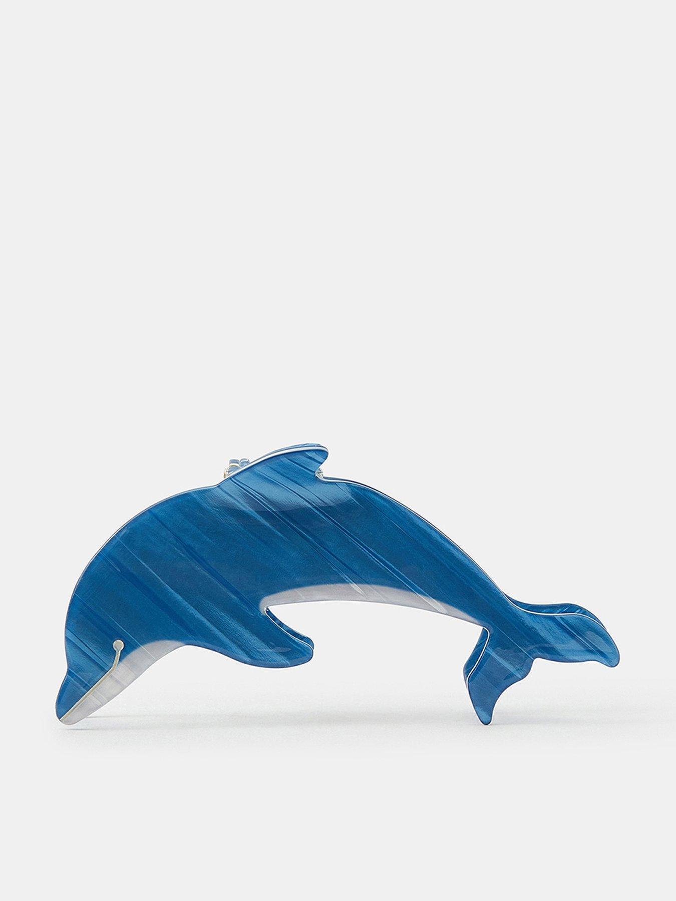 front image of accessorize-dolphin-claw-clip
