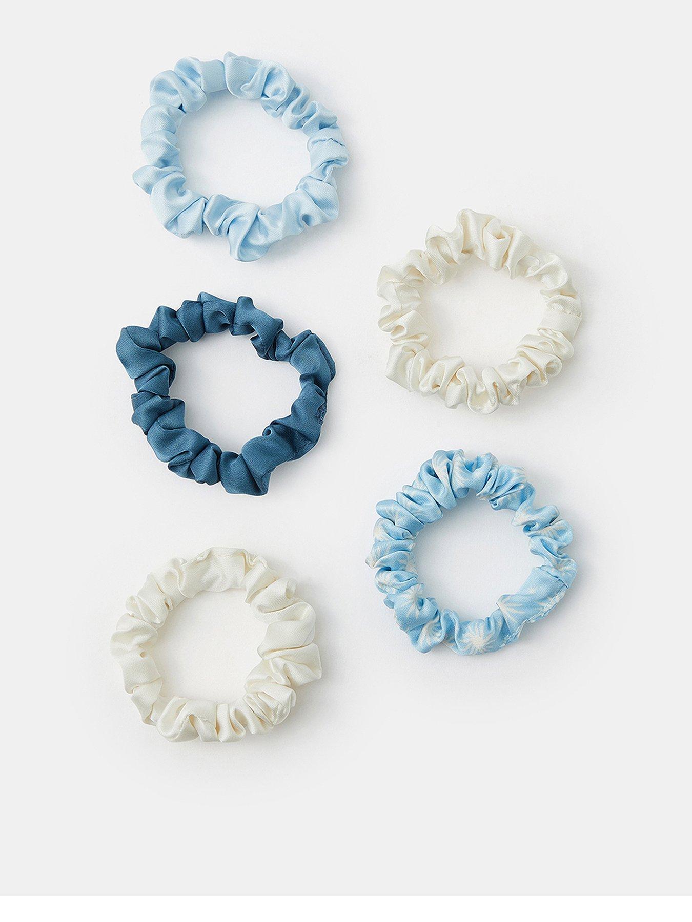 Image 1 of 3 of Accessorize 5-pack Satin Hair Scrunchies