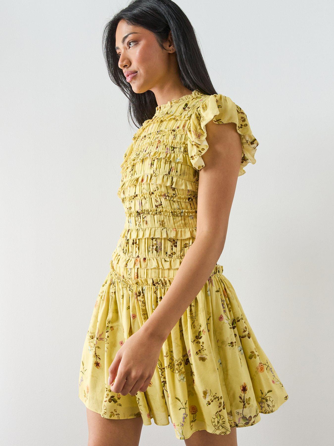 AllSaints Lauren Dress - Yellow