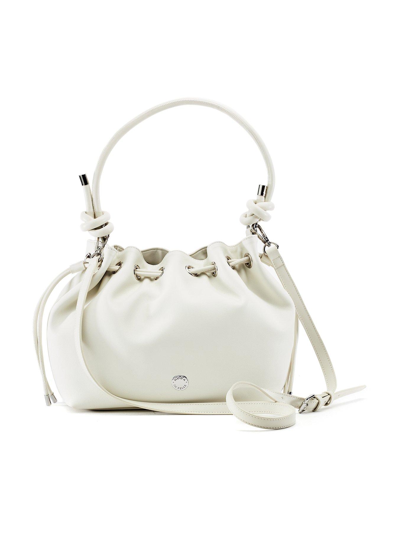 Moda In Pelle Ruched Eyelet Detail Knot Bag