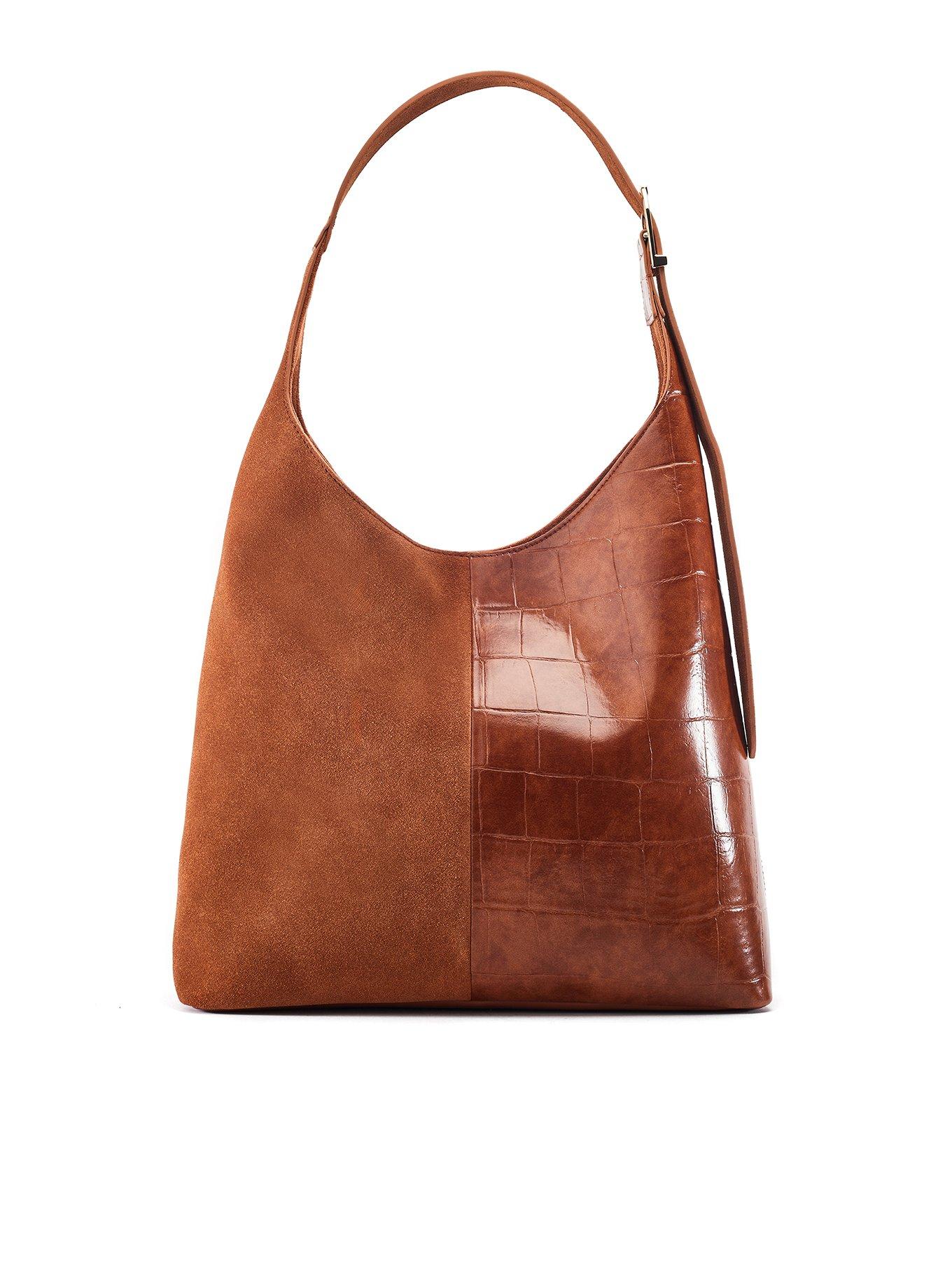  image of moda-in-pelle-large-two-tone-tote