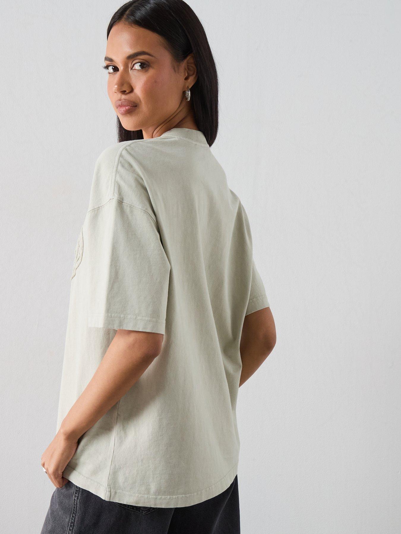 Image 2 of 6 of AllSaints Snarl Etta Logo T-Shirt - Mallow White