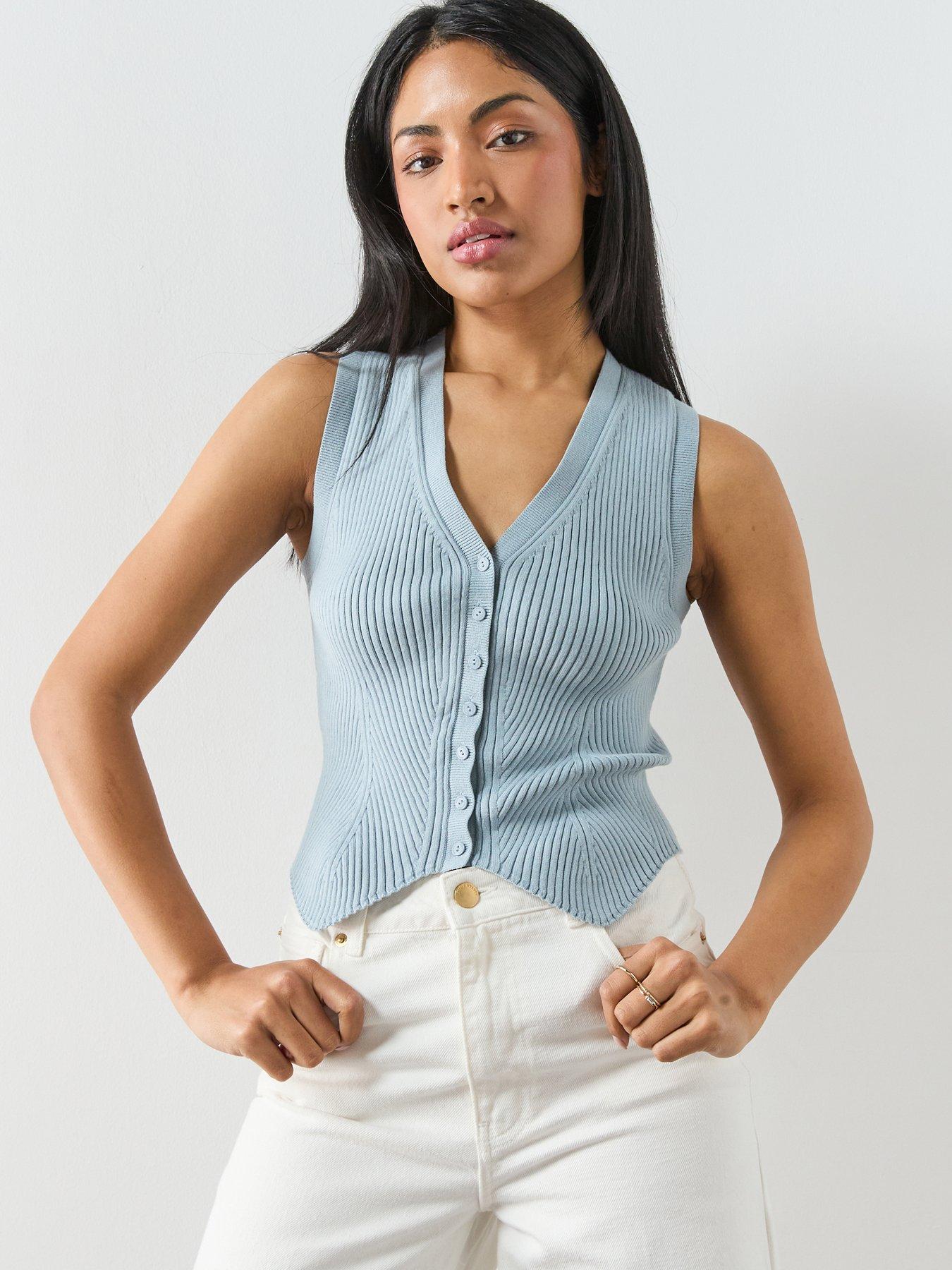 AllSaints Cruz Waistcoat - Blue