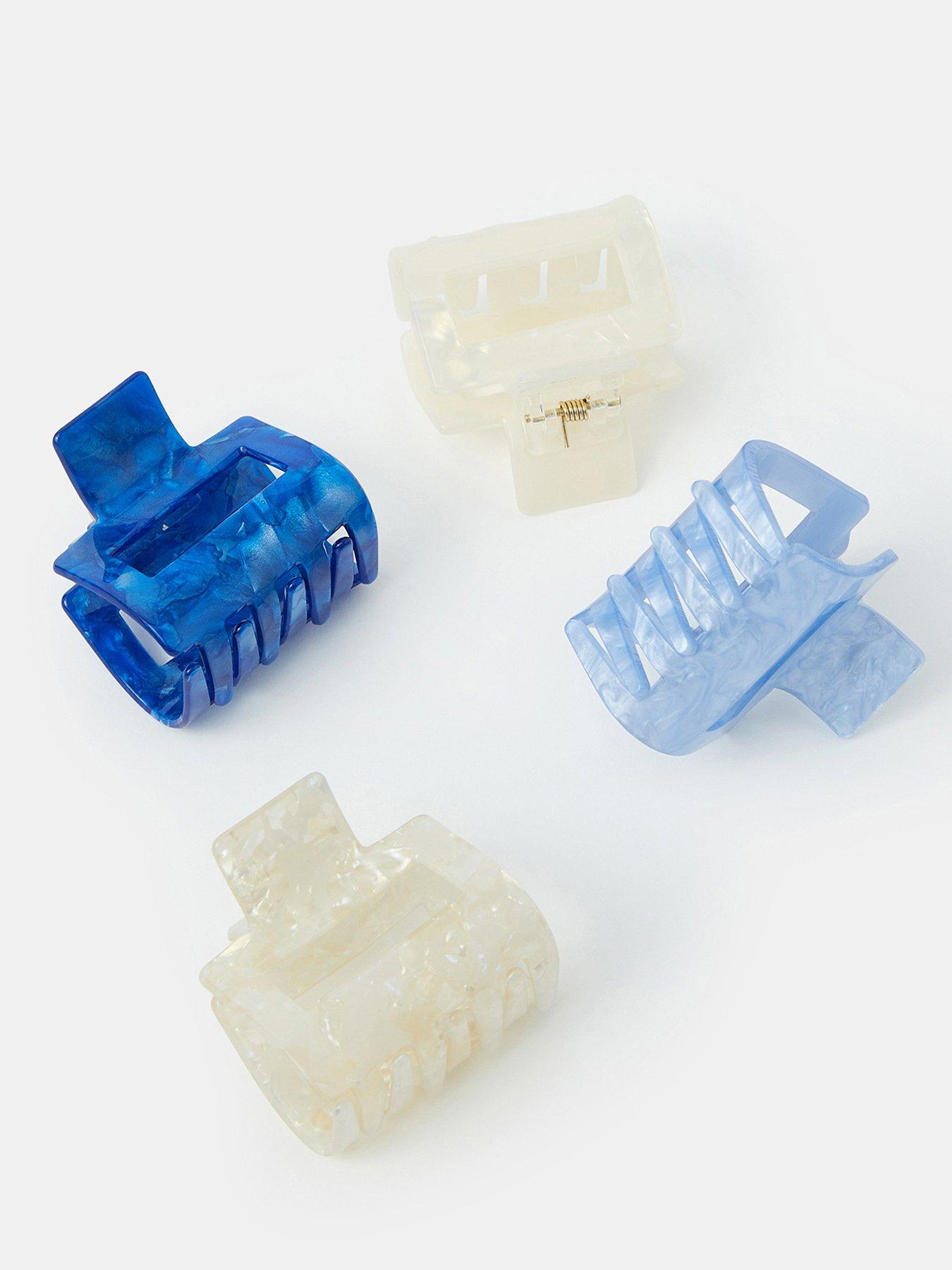 image of accessorize-4-pack-resin-square-claw-clips