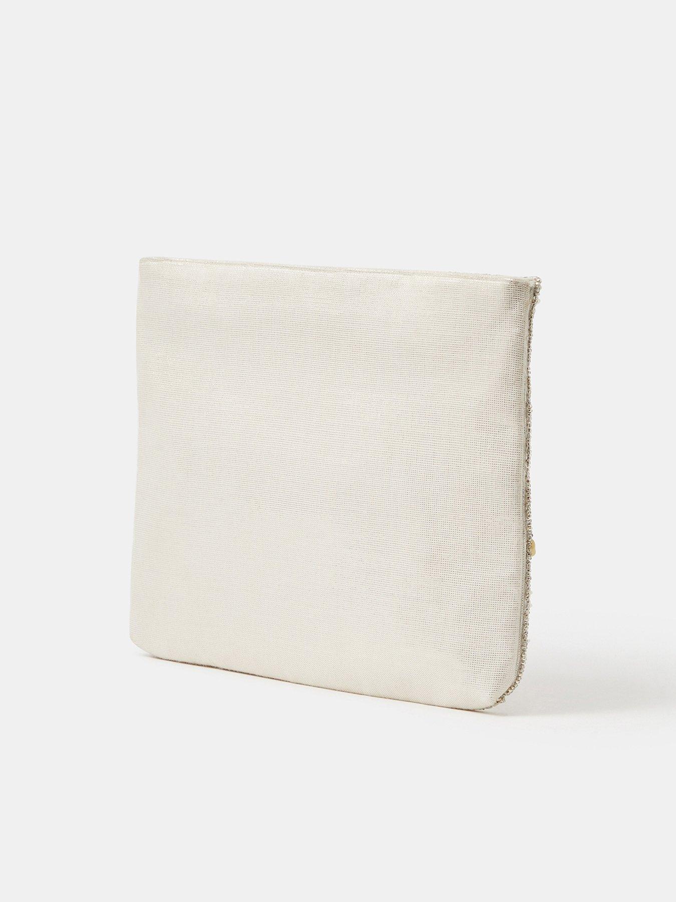  image of accessorize-floral-sequin-clutch-bag