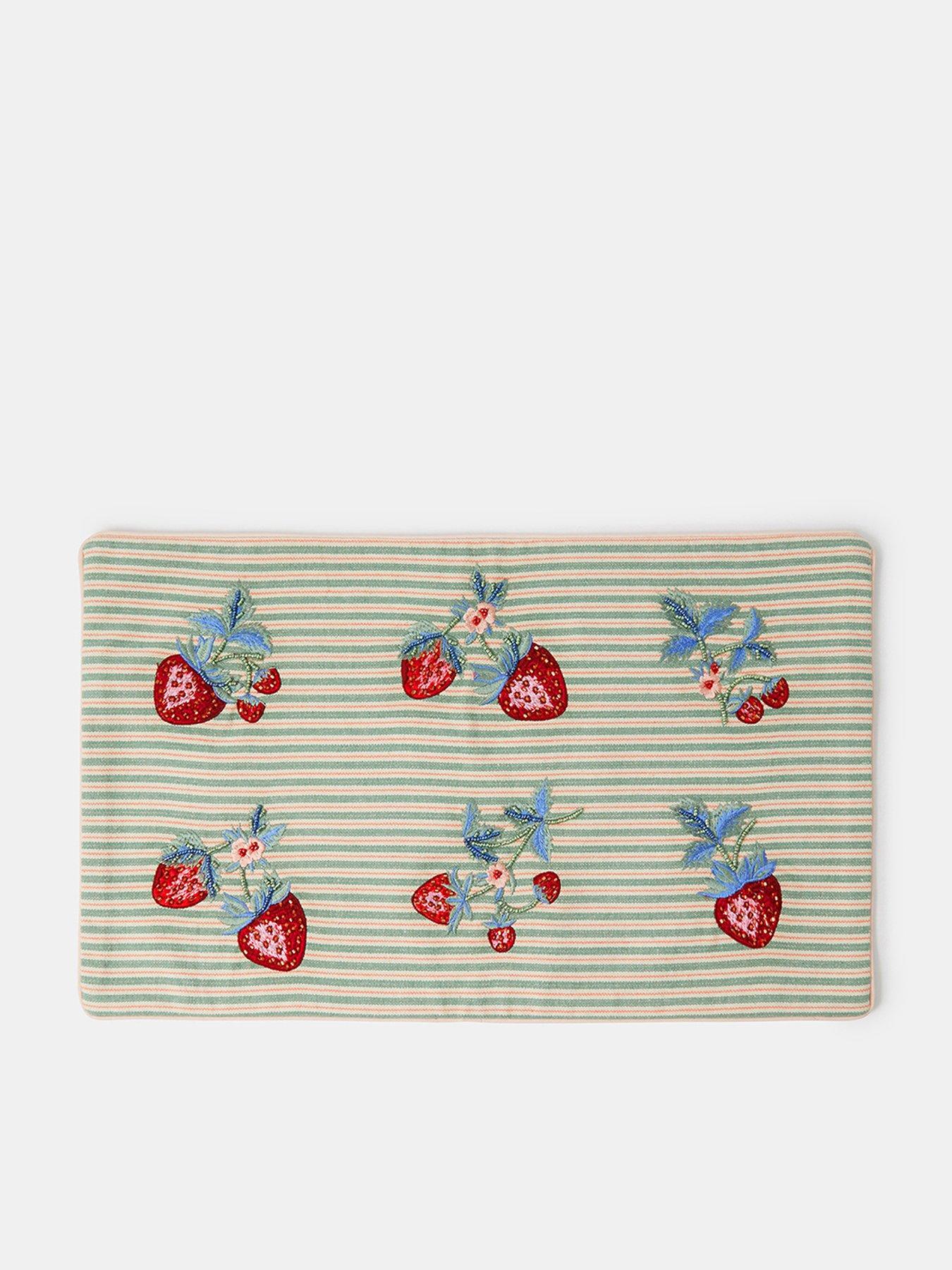 Accessorize Strawberry Stripe Cushion Cover