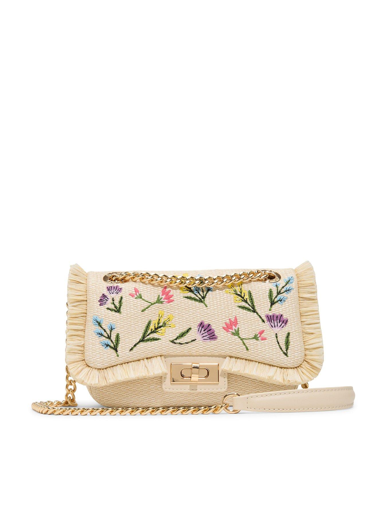 Image 2 of 5 of Aldo Thaliana Embroderied Shoulder Bag - Natural
