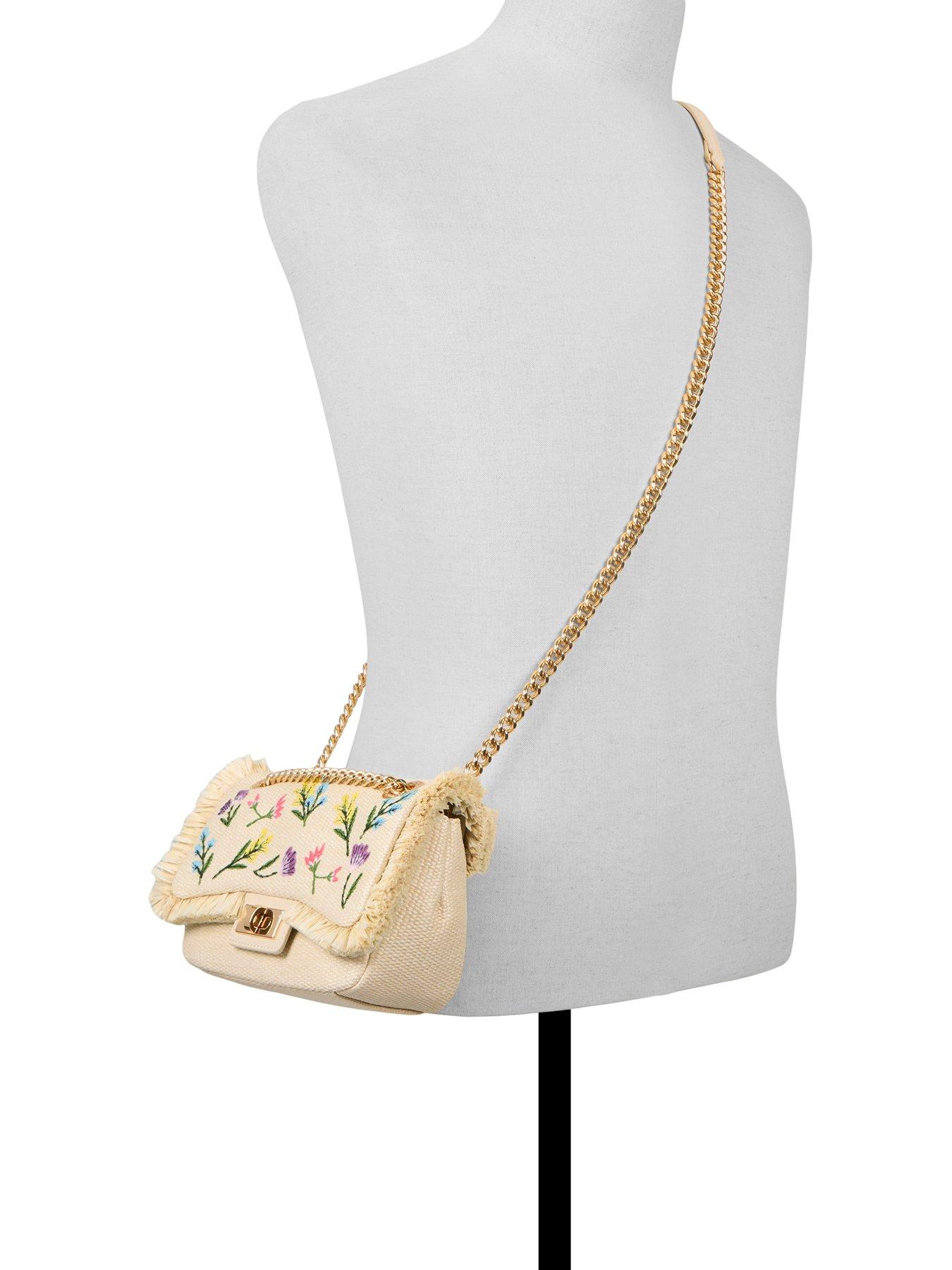 Image 3 of 5 of Aldo Thaliana Embroderied Shoulder Bag - Natural
