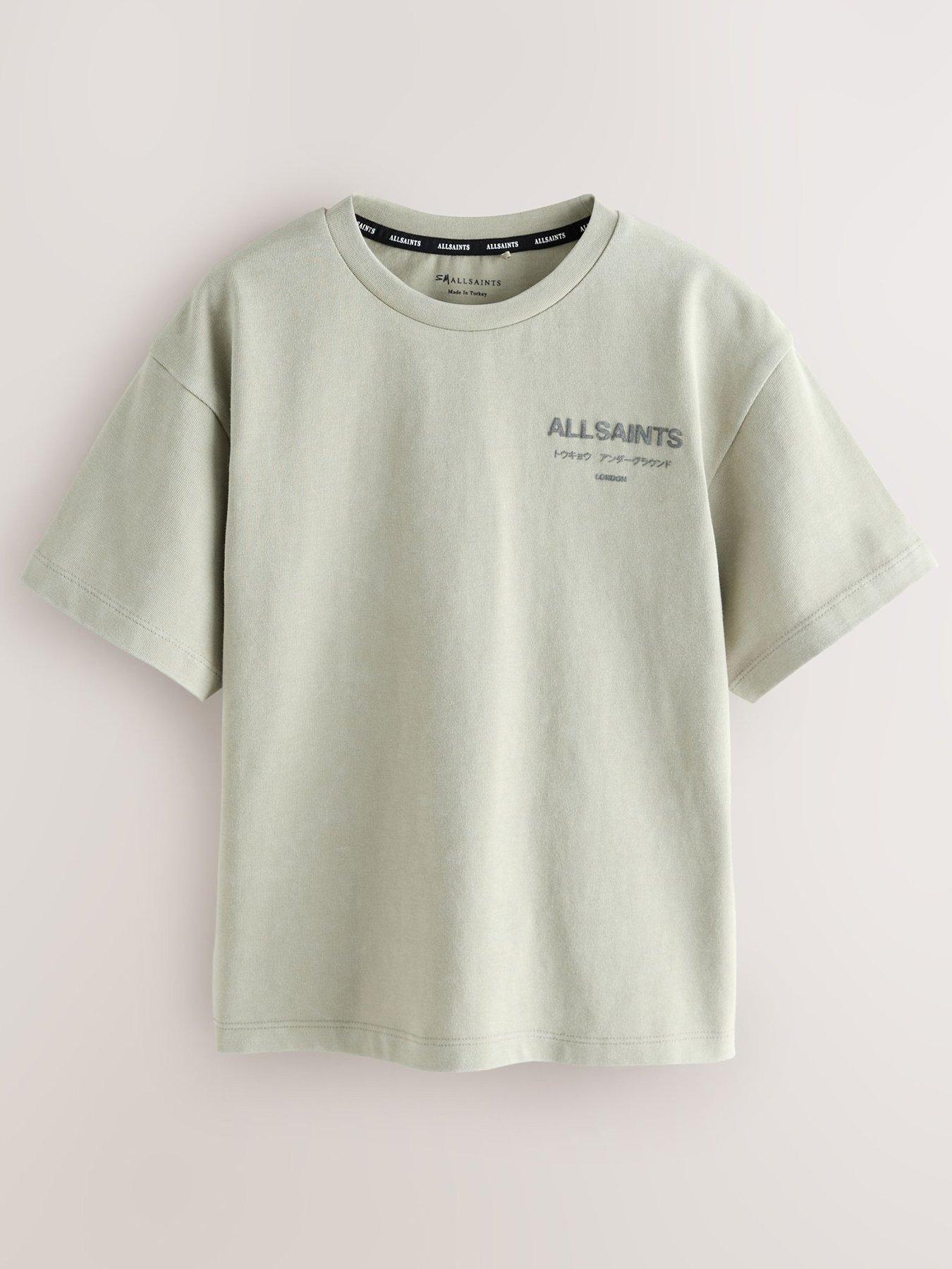 smALLSAINTS Boys Underground Logo Back Print T-shirt - Grey