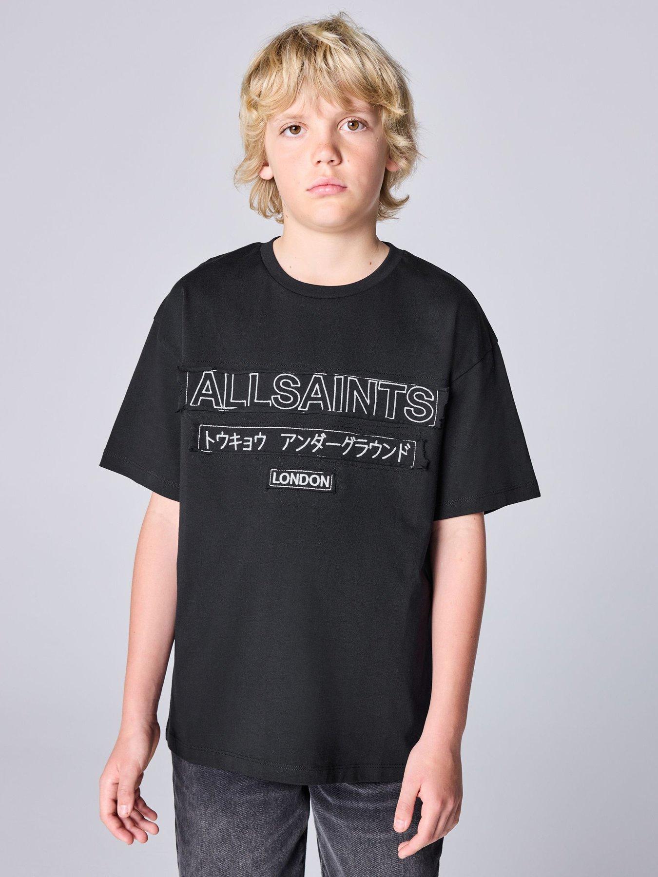Image 1 of 7 of smALLSAINTS Boys Logo Print T-Shirt - Black