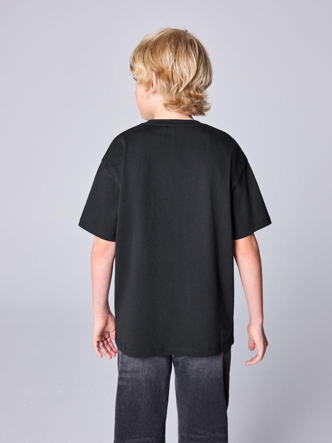 Image 2 of 7 of smALLSAINTS Boys Logo Print T-Shirt - Black