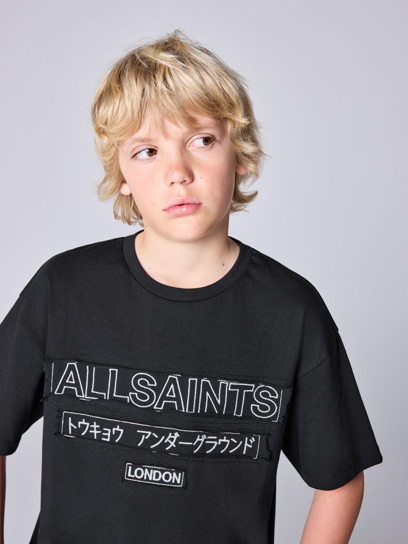 Image 3 of 7 of smALLSAINTS Boys Logo Print T-Shirt - Black