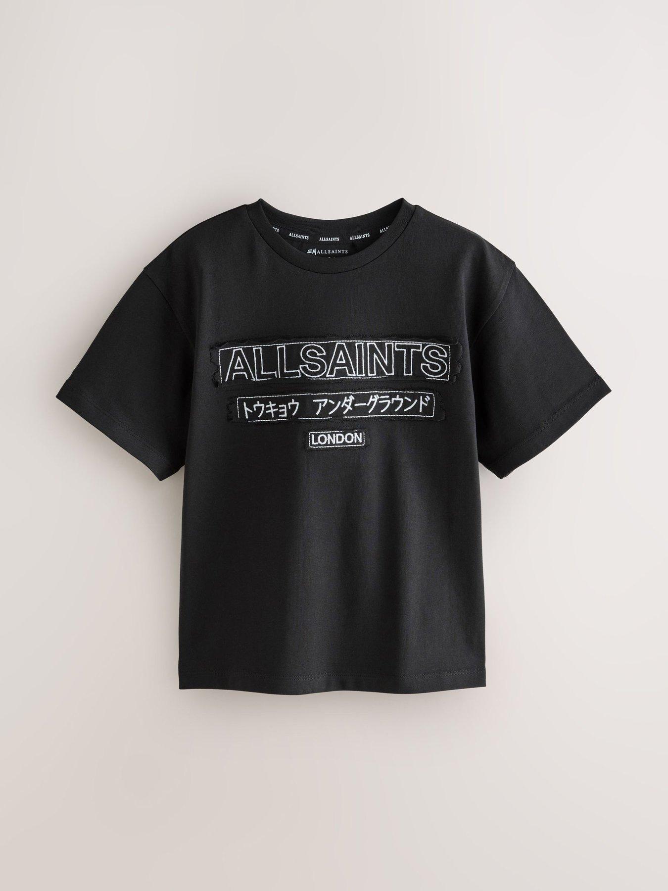 Image 4 of 7 of smALLSAINTS Boys Logo Print T-Shirt - Black