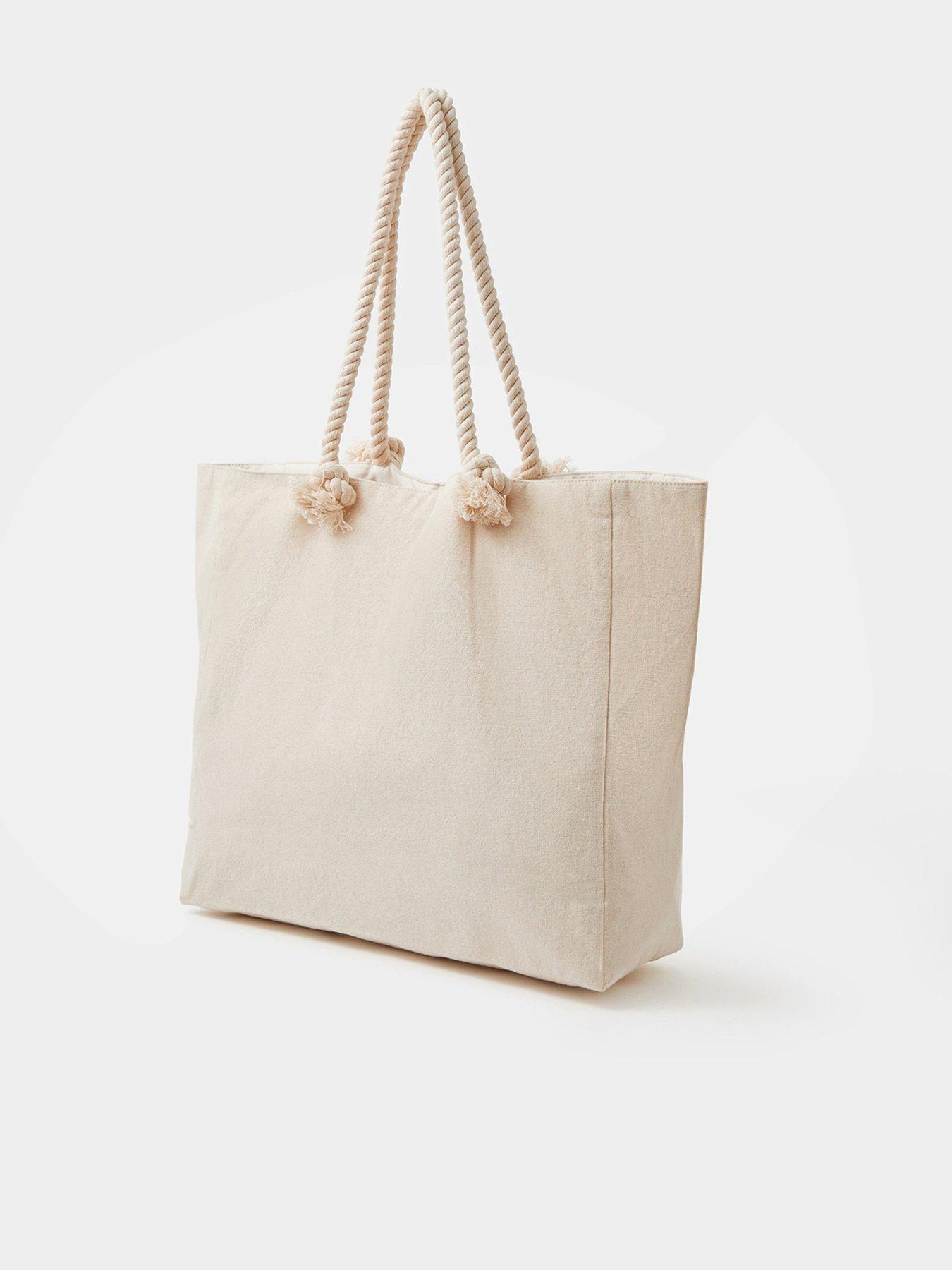 Image 3 of 5 of Accessorize Pineapple Embroidered Beach Bag