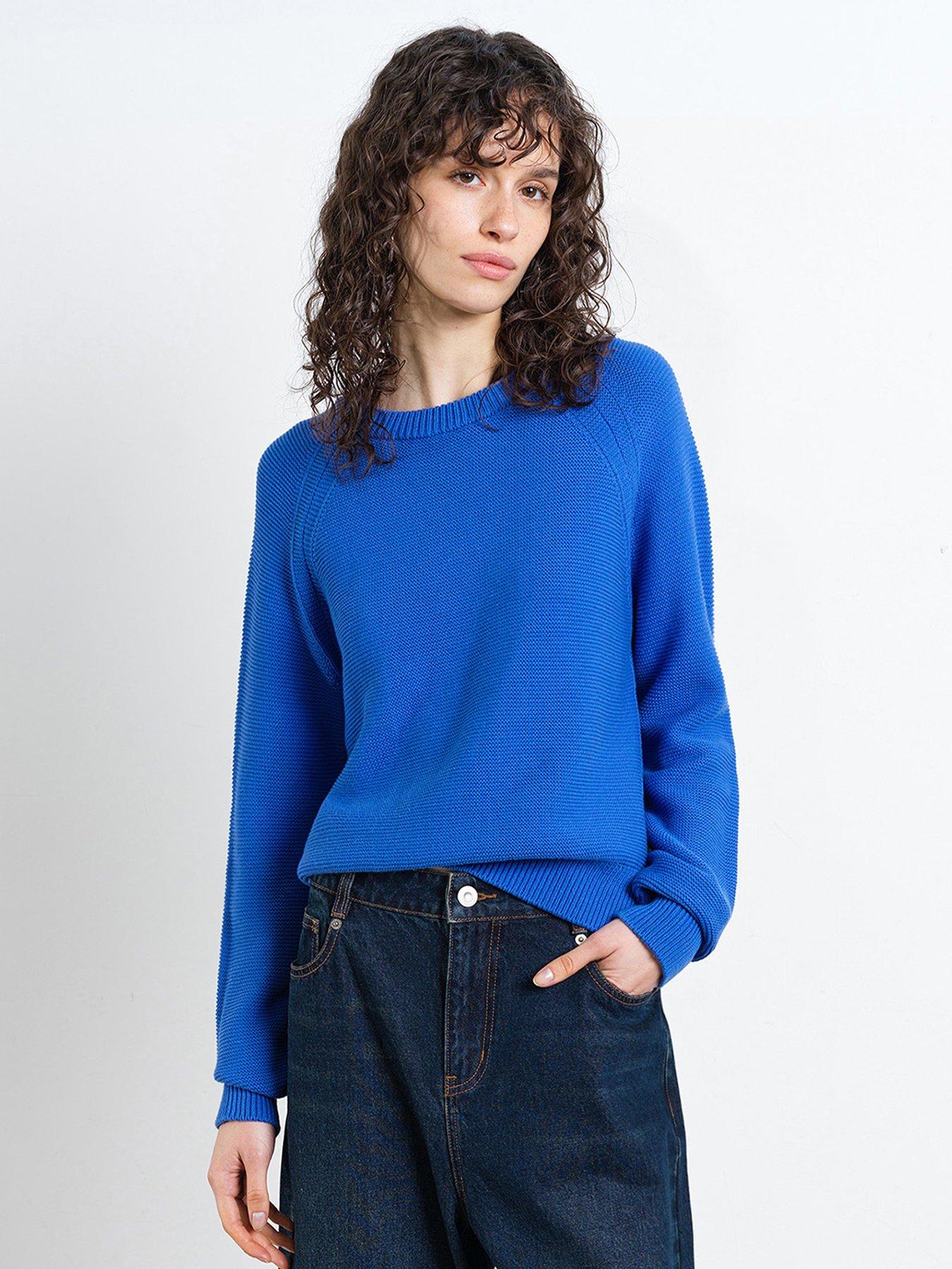 French Connection Cotton Crew Neck Long Sleeve Mozart Knitted Jumper
