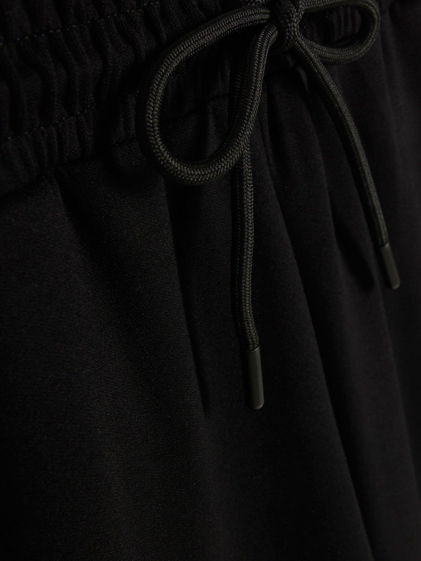 Image 6 of 6 of River Island Premium Wide Leg Co-Ord Jogger - Black