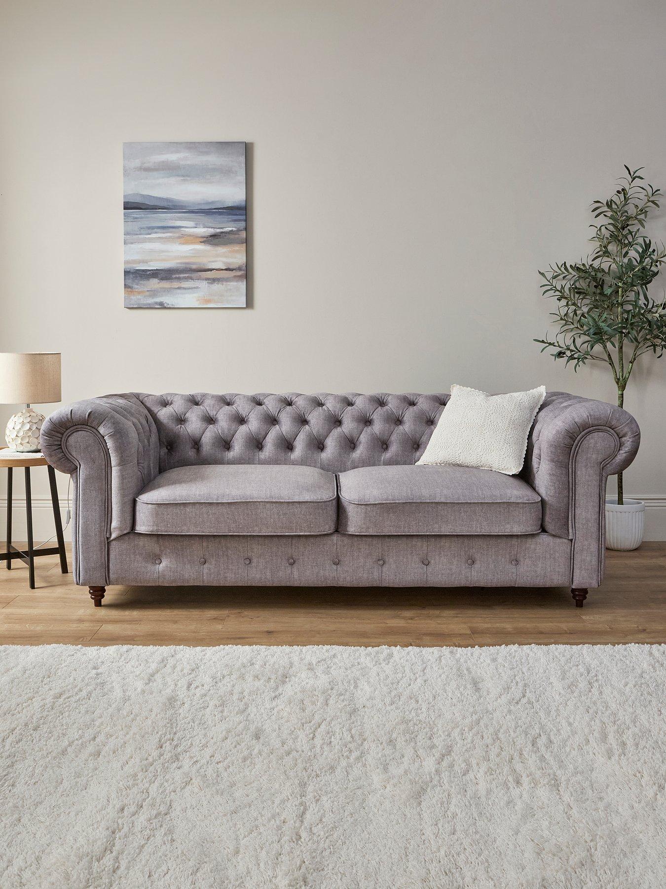 The Very Collection Laura 3 Seater Sofa Bed - Grey - FSC® Certified