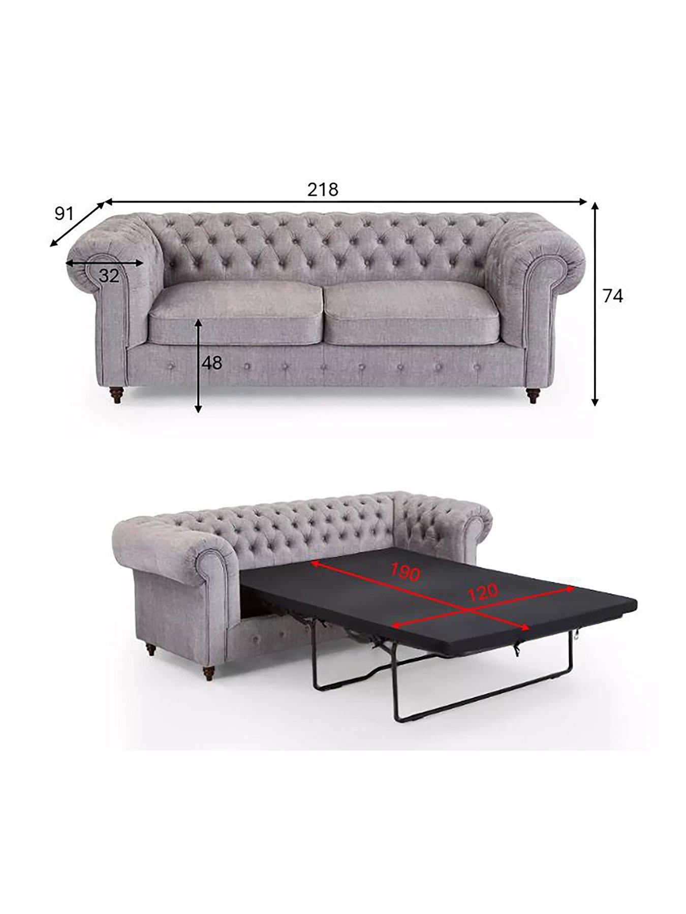 Image 7 of 8 of The Very Collection Laura 3 Seater Sofa Bed - Grey - FSC&reg; Certified