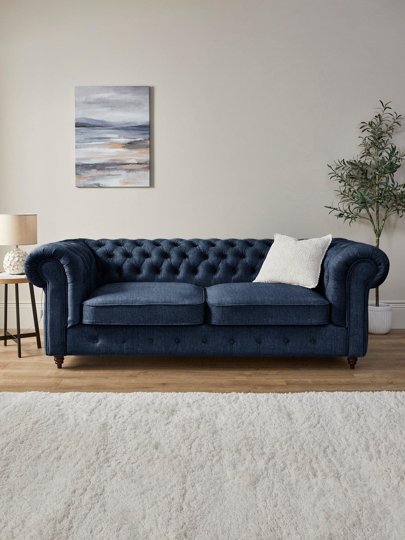 The Very Collection Laura 3 Seater Sofa Bed - Navy - FSC® Certified