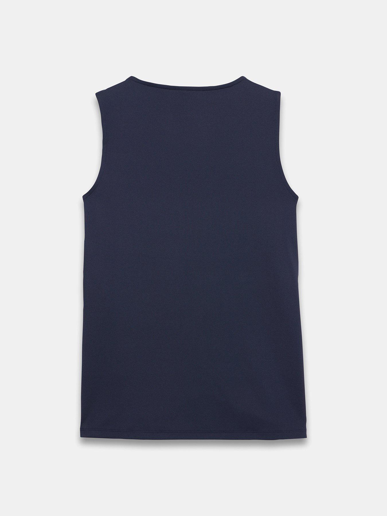  image of mint-velvet-layering-high-neck-vest-navy
