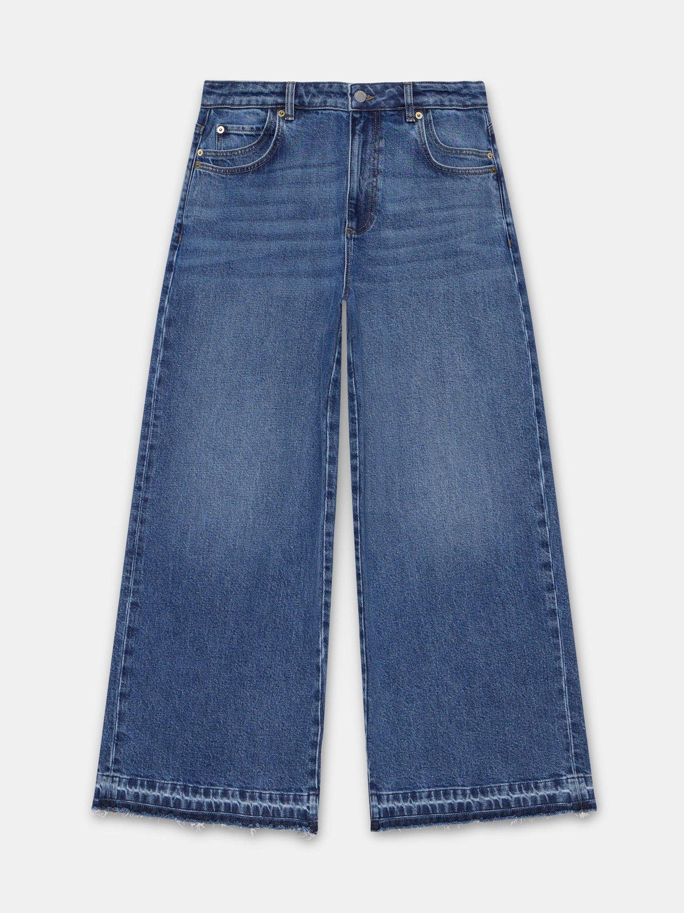 Image 5 of 6 of Mint Velvet Mid Indigo Ankle Wide Jeans - Blue
