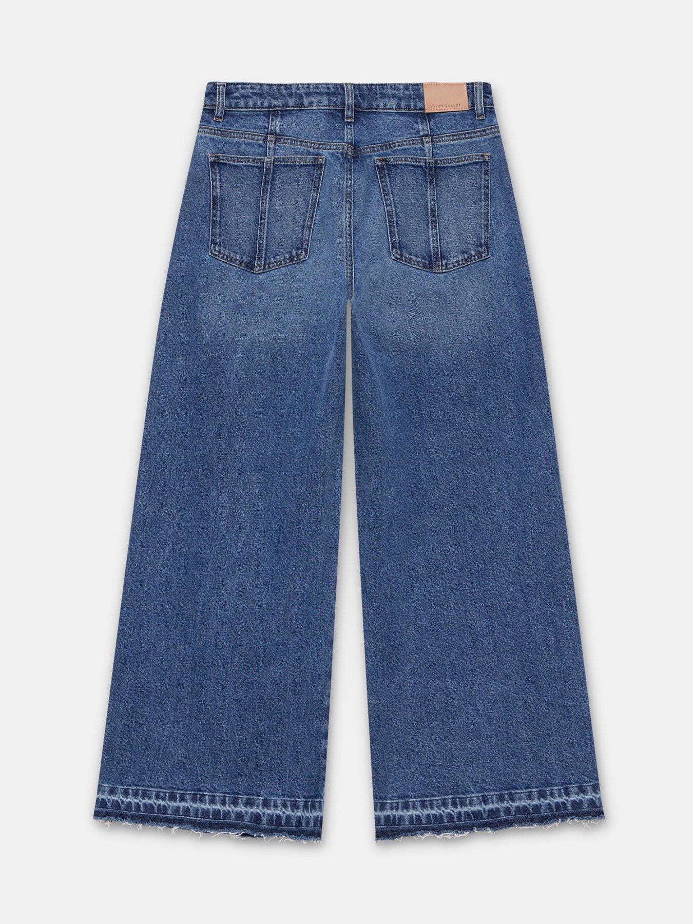Image 6 of 6 of Mint Velvet Mid Indigo Ankle Wide Jeans - Blue