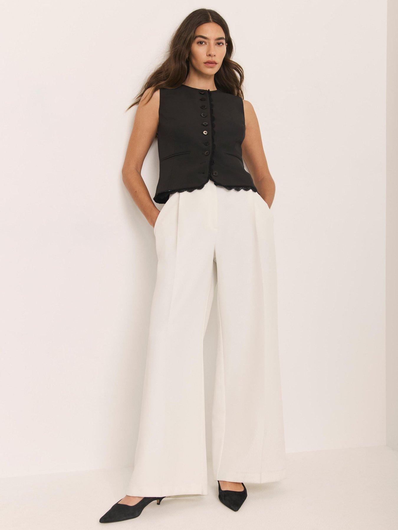 Image 2 of 6 of Mint Velvet Straight Leg Trouser - Ivory