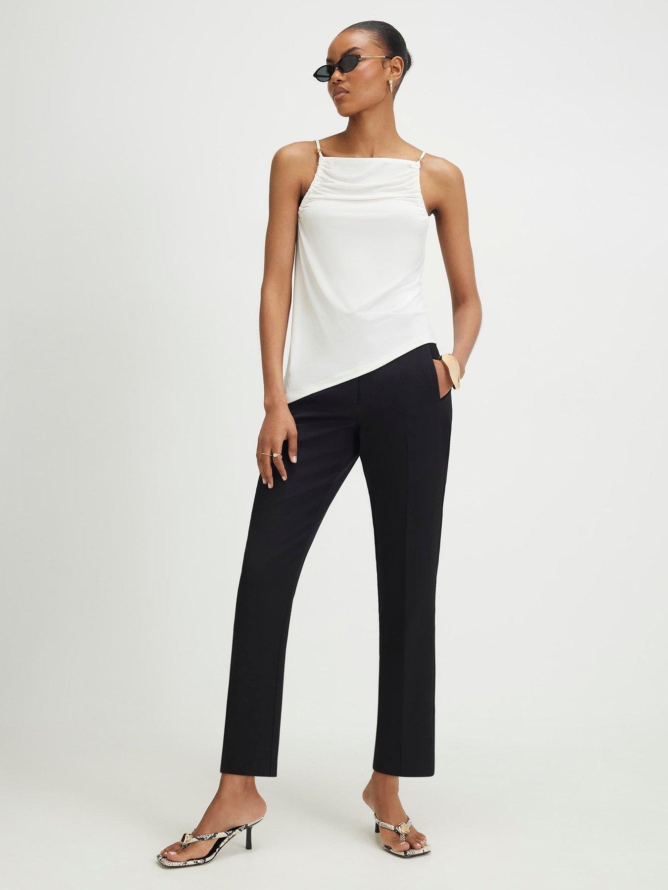 River Island Tailored Cigarette Trousers - Black