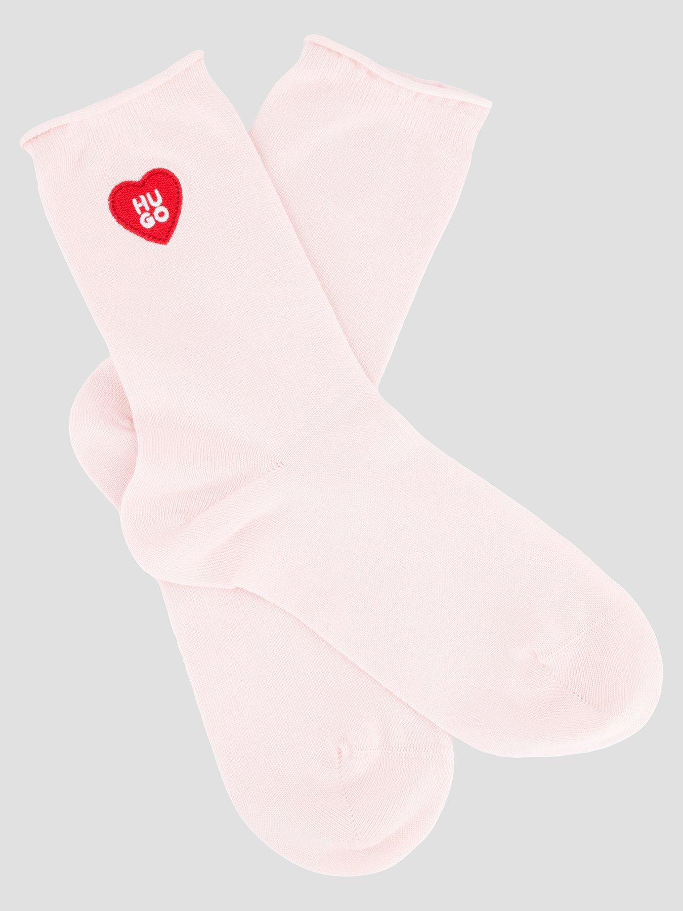 Image 2 of 4 of HUGO Three-pack Of Short-length Socks With Logo Details - White