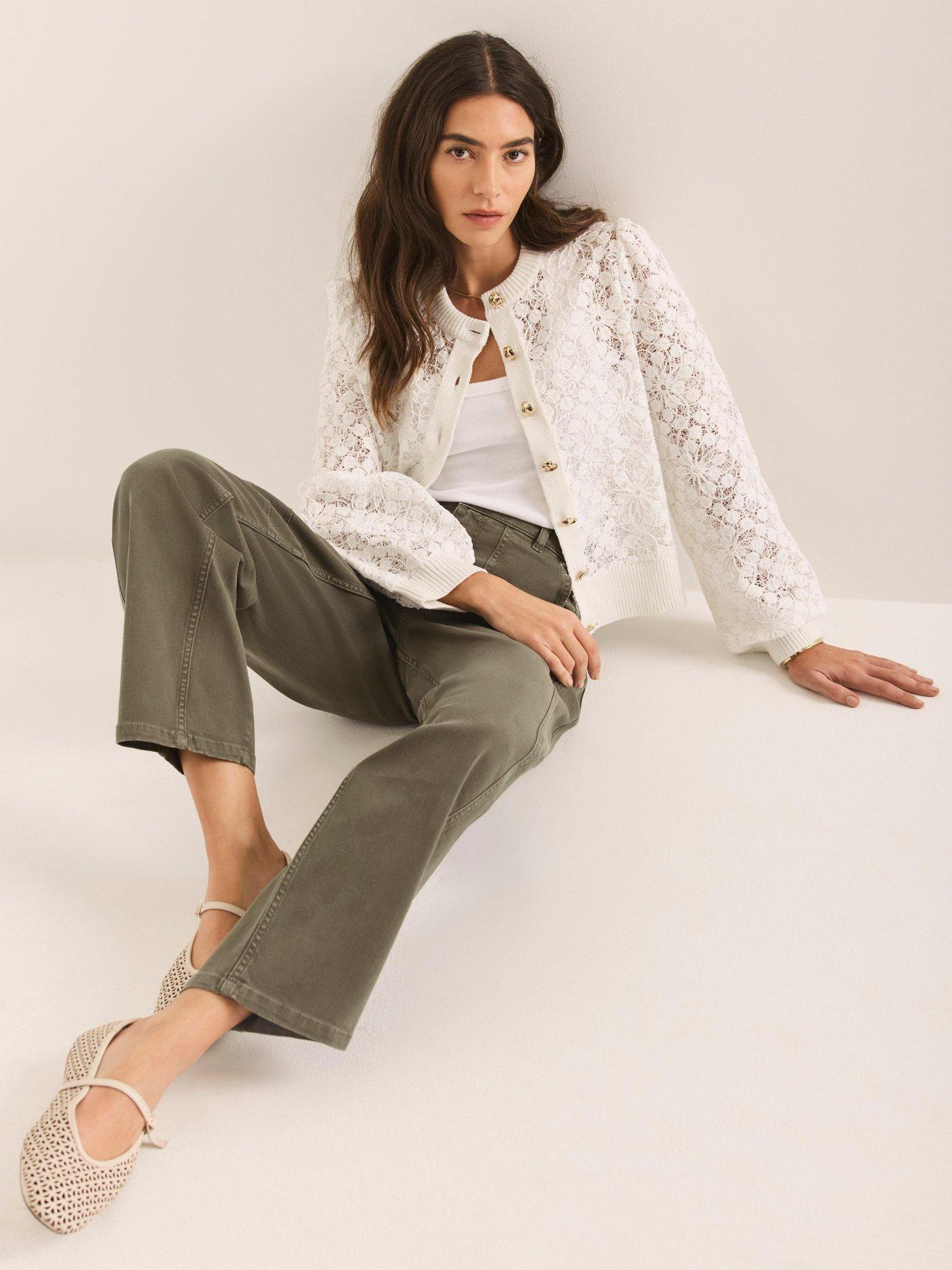 Mint Velvet Ivory Lace Jacket - White
