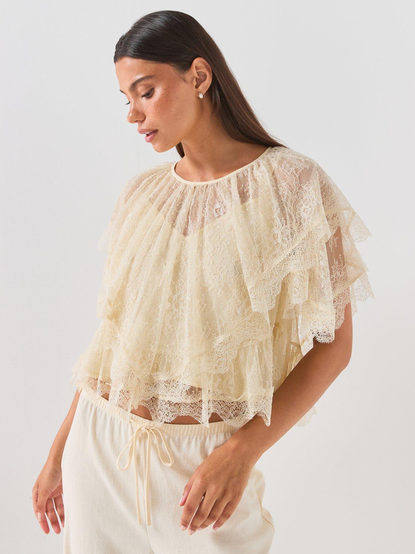 BOSS C_Bennedy Frill Top  - Yellow