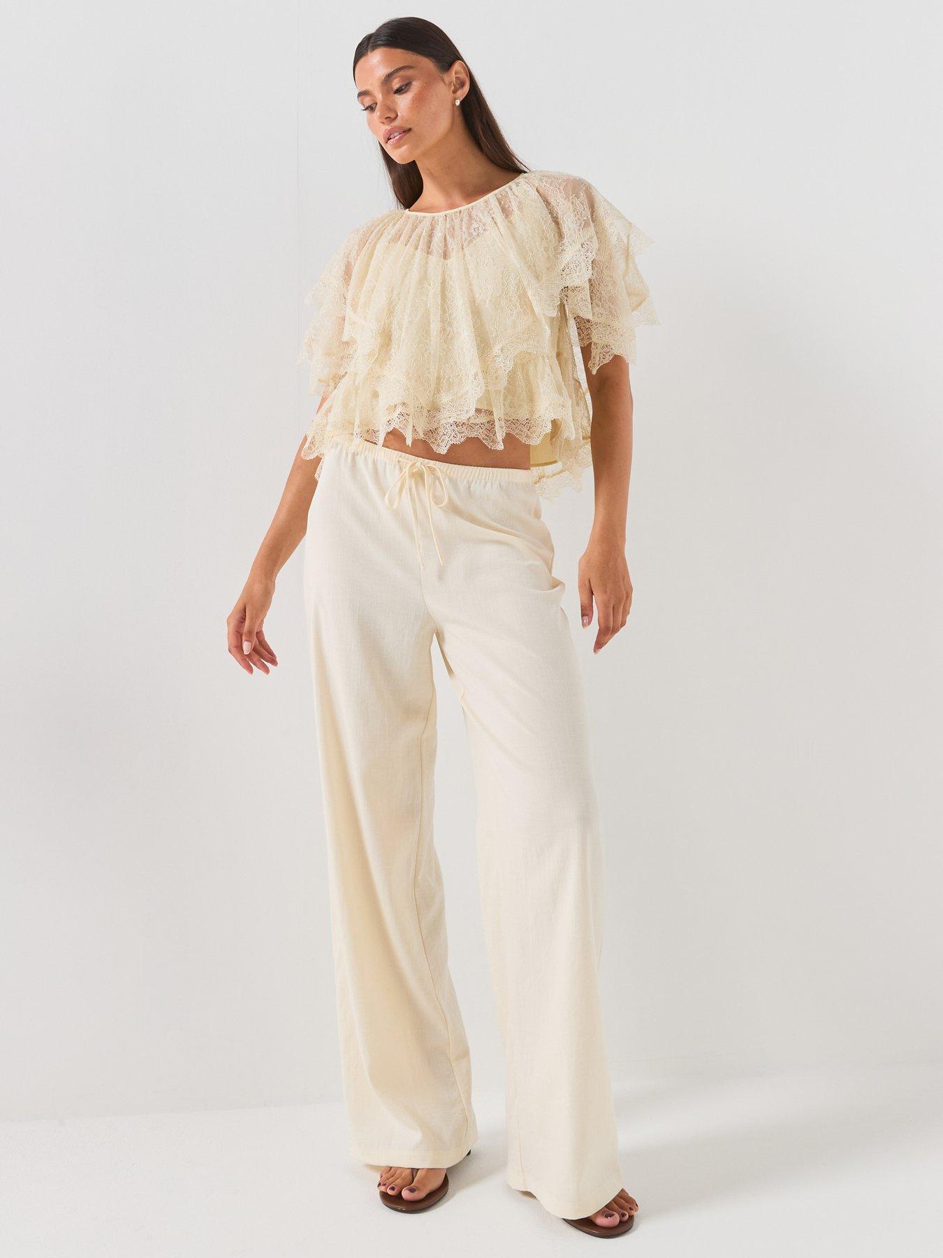 Image 3 of 6 of BOSS C_Bennedy Frill Top &nbsp;- Yellow